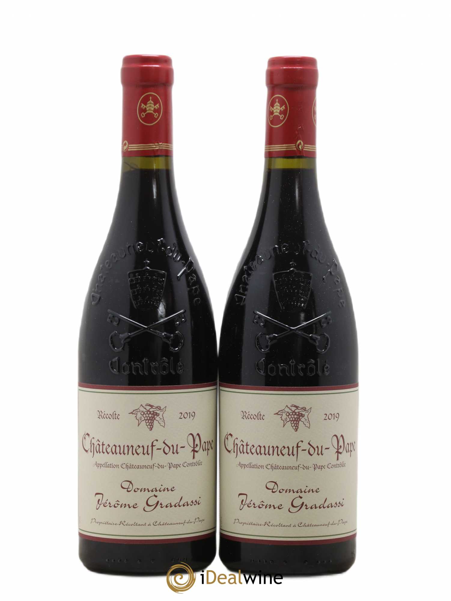 Châteauneuf-du-Pape Jerôme Gradassi 2019 - Lot de 2 bouteilles - 0
