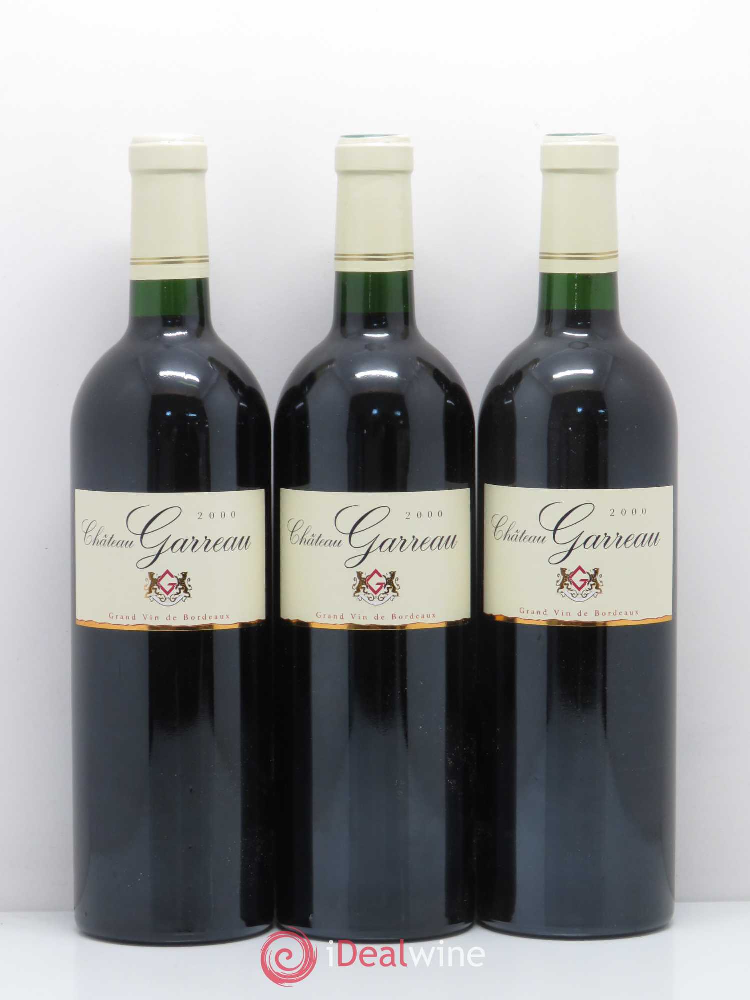 Côtes de Bourg Château Garreau (sans prix de réserve) 2000 - Lot de 3 bouteilles - 0