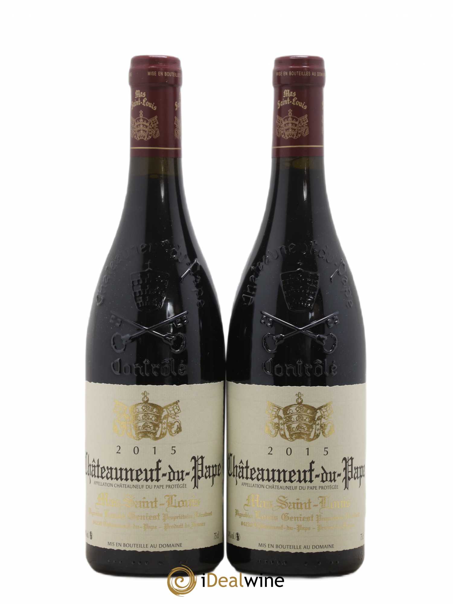 Châteauneuf-du-Pape Tradition Mas Saint-Louis (sans prix de réserve) 2015 - Lot de 2 bouteilles - 0