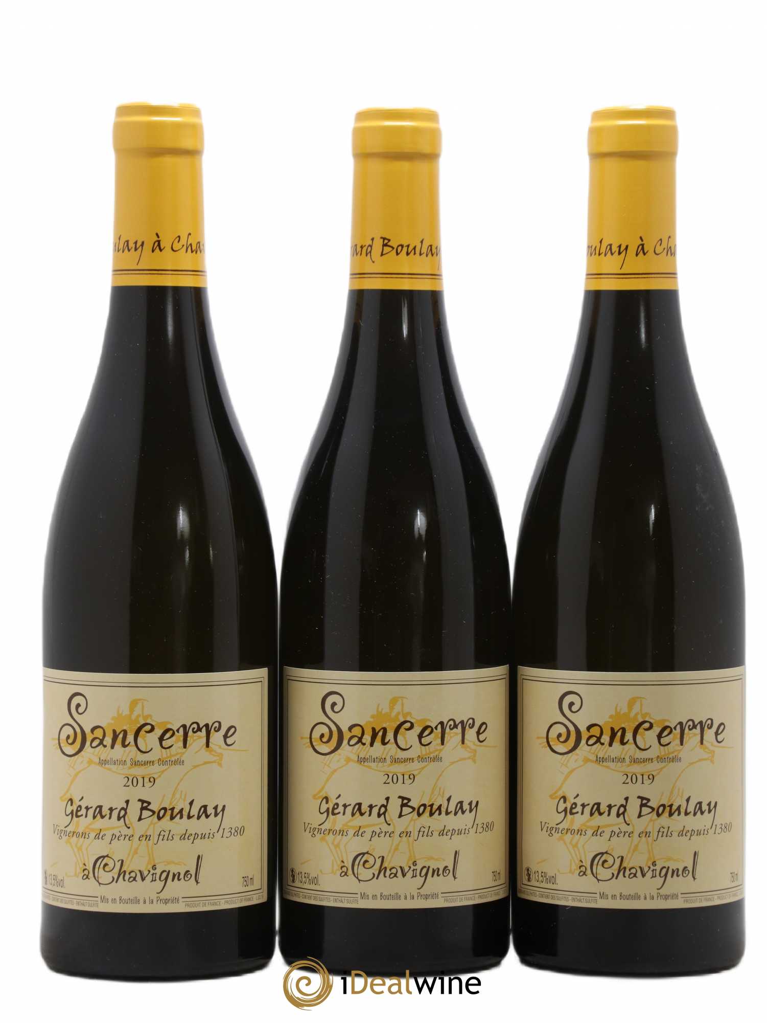 Sancerre Gérard Boulay (sans prix de réserve) 2019 - Lot de 3 bouteilles - 0