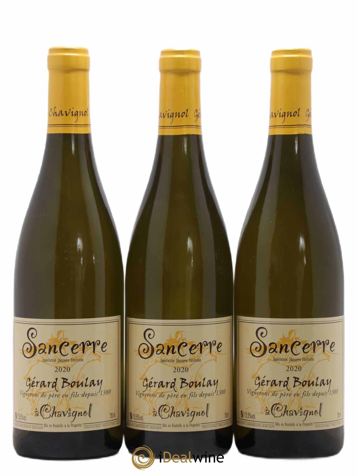 Sancerre Gérard Boulay (sans prix de réserve) 2020 - Lot de 3 bouteilles - 0