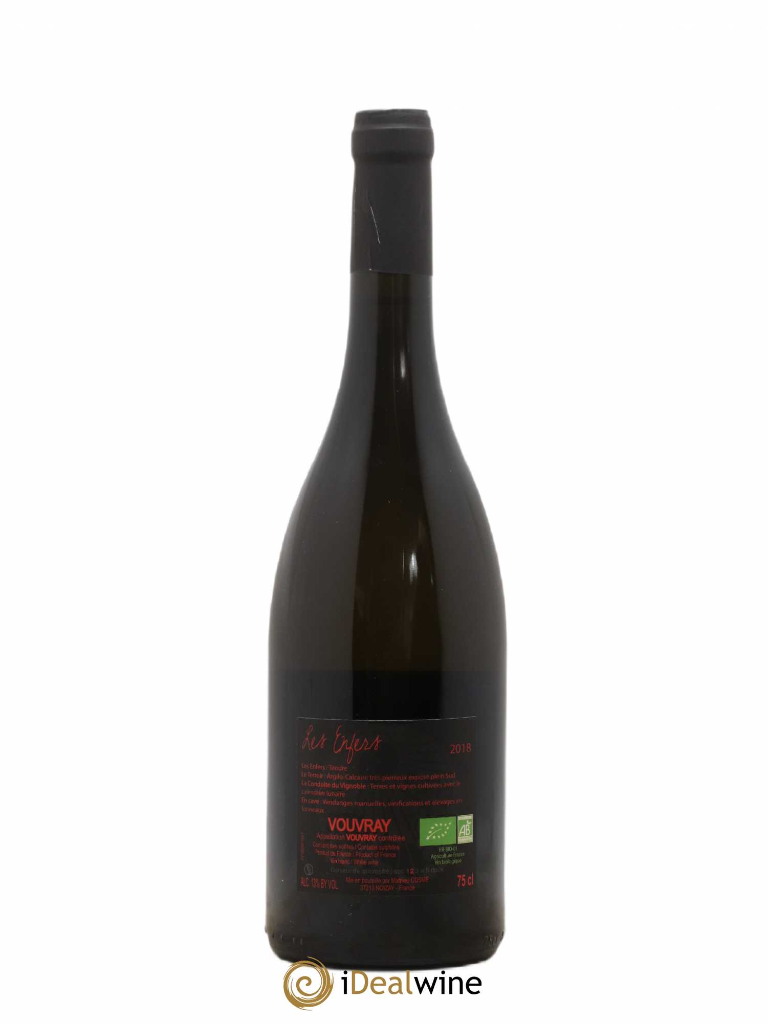 Vouvray Les Enfers Domaine De Beaumont Matthieu Cosme 2018 - Posten von 1 Flasche - 1