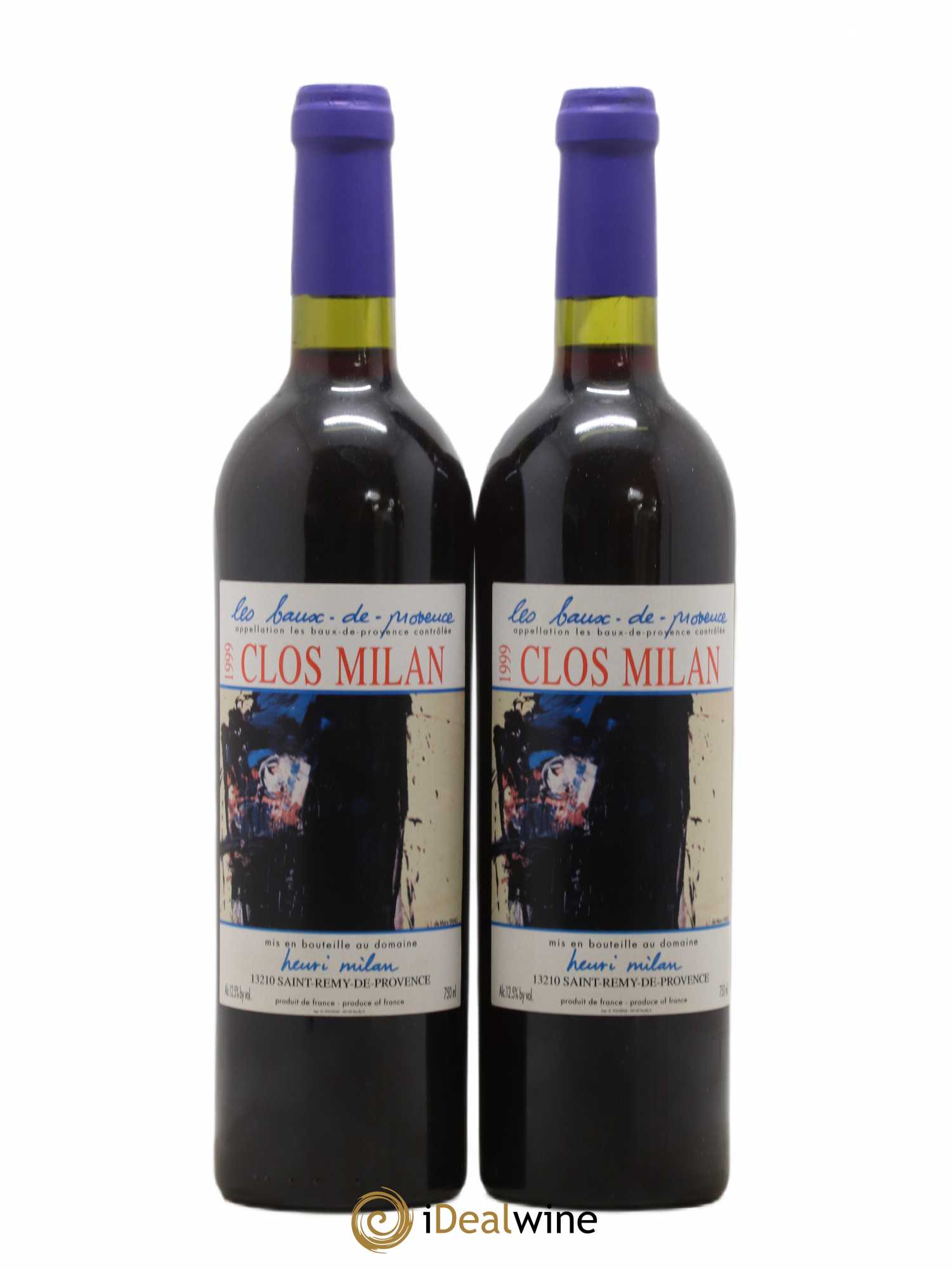 Baux de Provence Clos Milan Henri Milan 1999 - Lot de 2 bouteilles - 0
