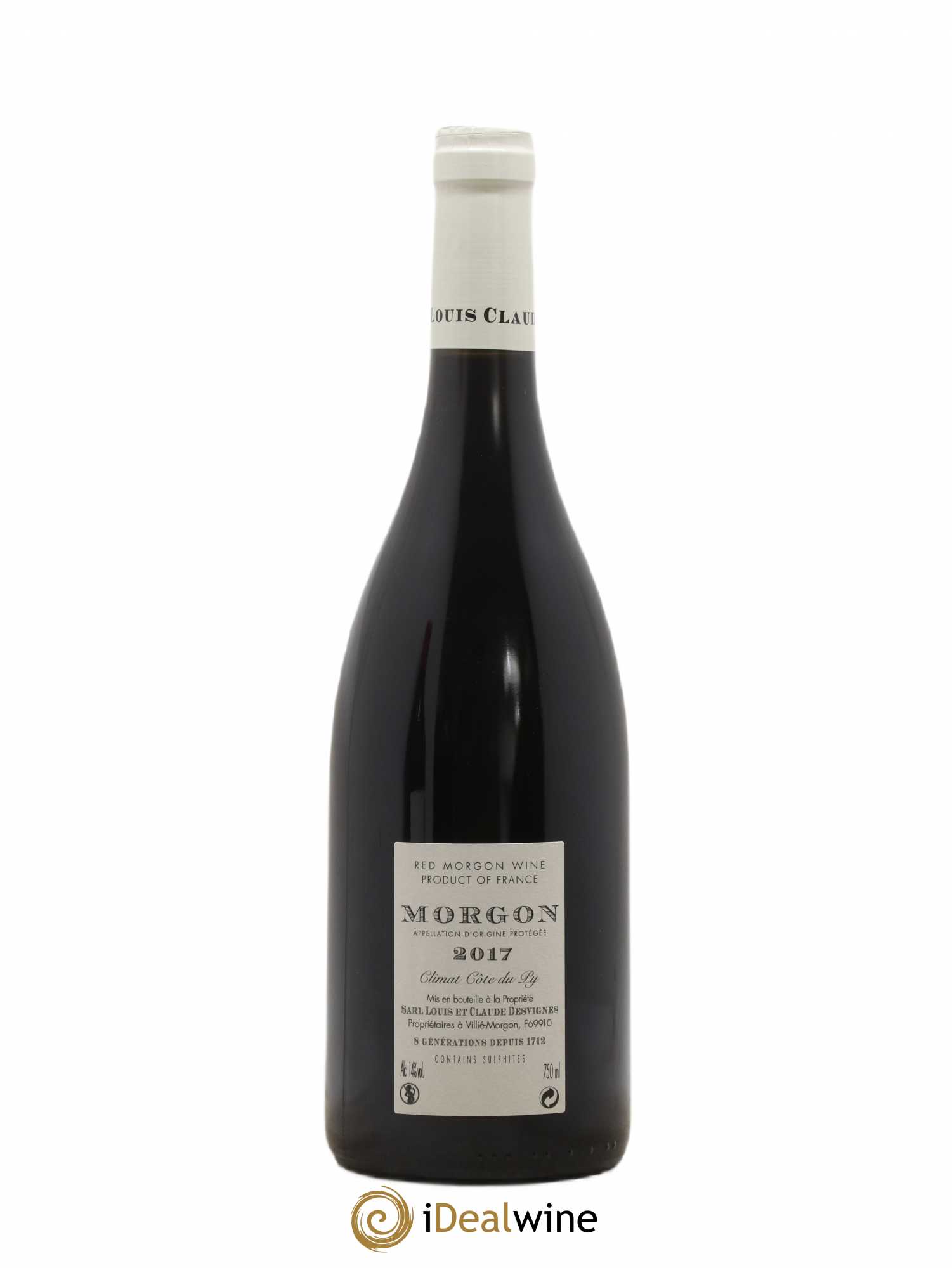 Morgon Côte de Py Javernières Louis-Claude Desvignes 2017 - Lot de 1 bouteille - 1