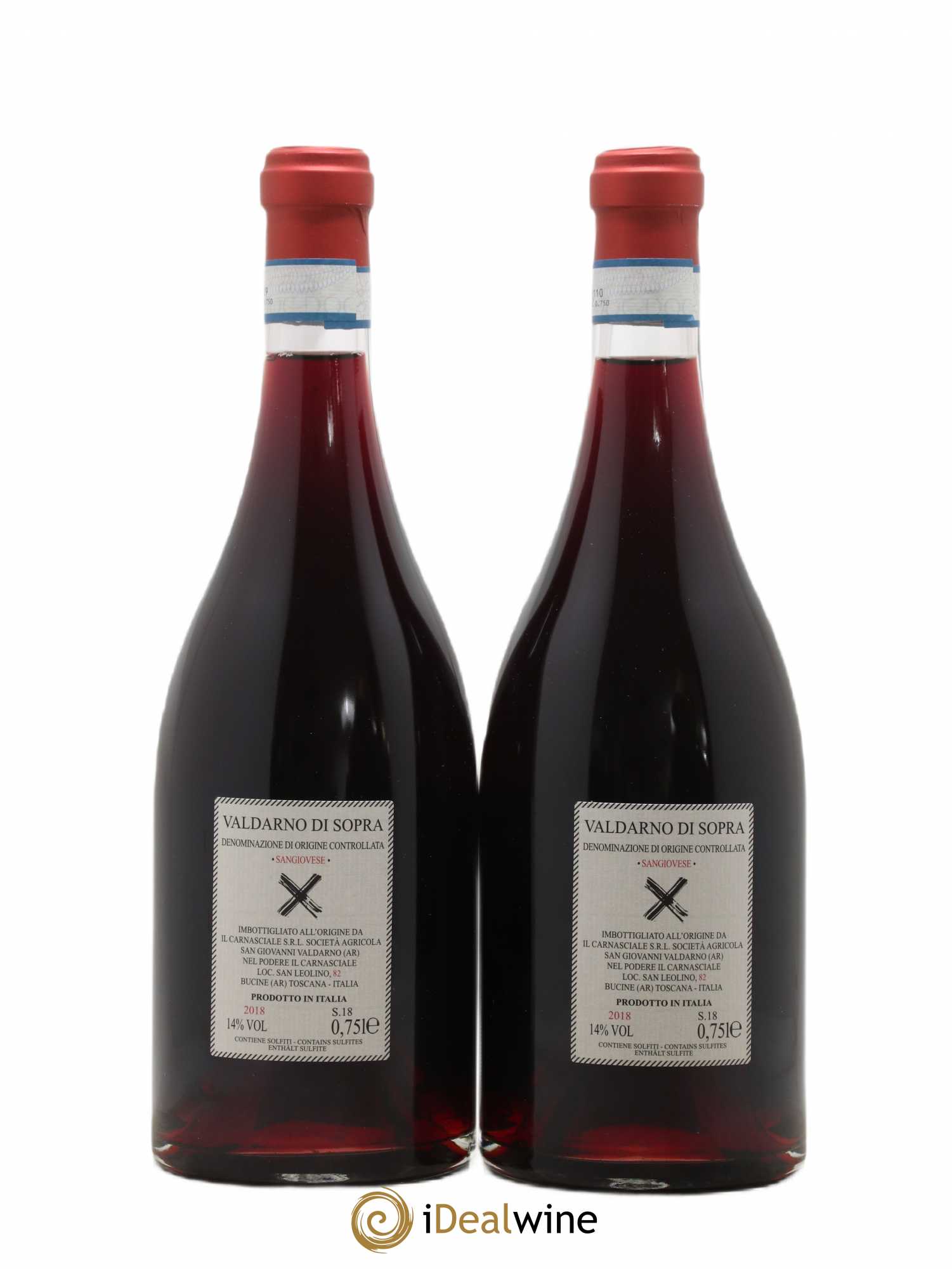 Toscana IGT Valdarno di Sopra Ottantadue Podere Il Carnasciale (sans prix de réserve) 2018 - Posten von 2 Flaschen - 1