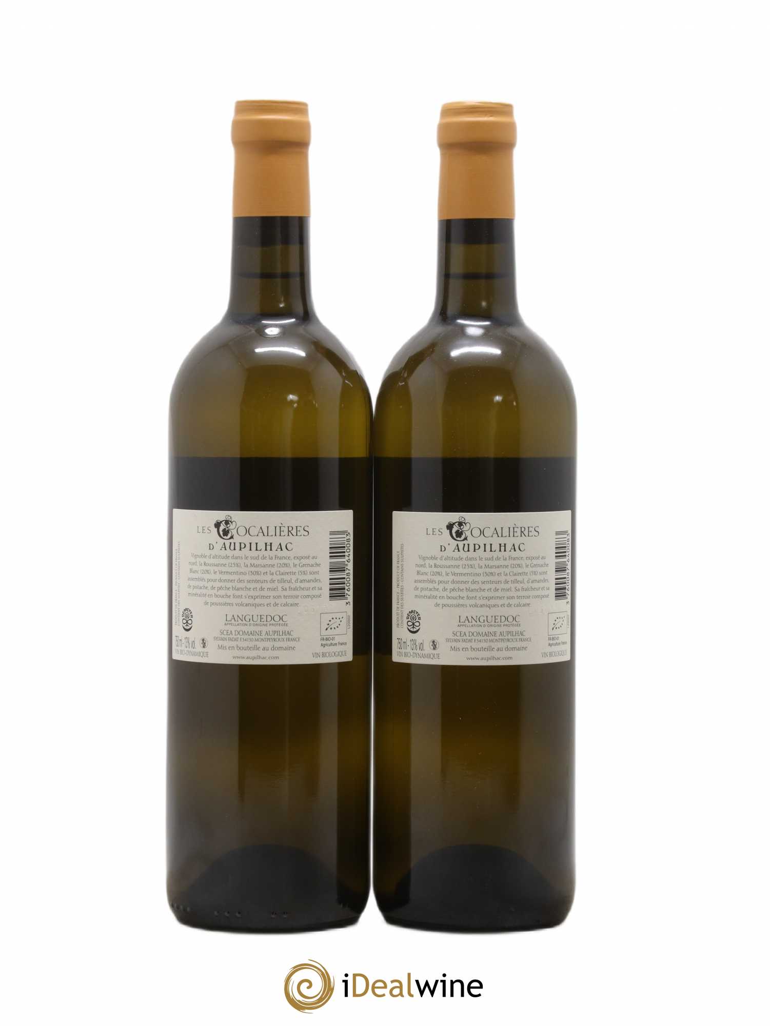 Languedoc Aupilhac (Domaine d') Les Cocalières Sylvain Fadat (sans prix de réserve) 2020 - Lot de 2 bouteilles - 1