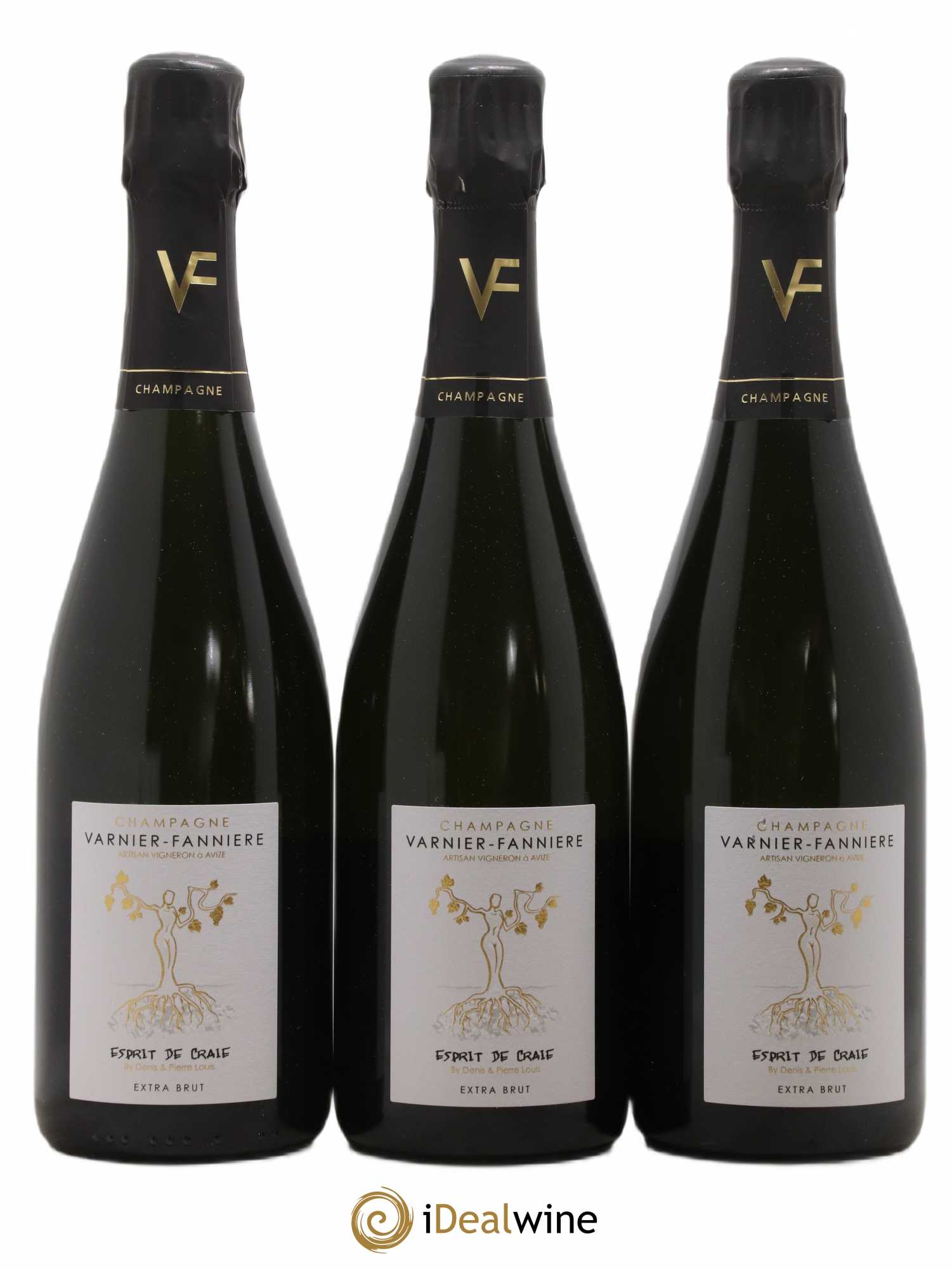 Champagne Extra Brut Esprit de Craie Varnier-Fannière - Lot de 3 bouteilles - 0