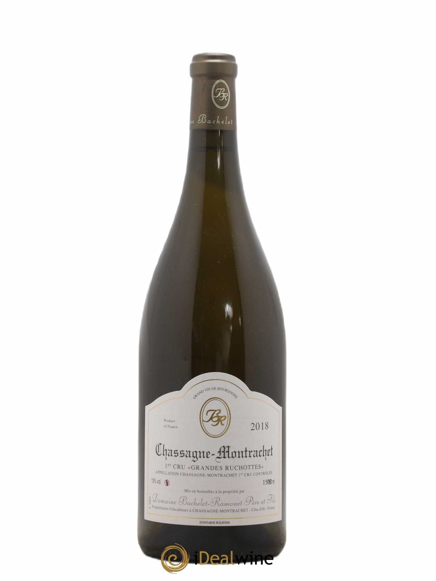 Chassagne-Montrachet 1er Cru Grandes Ruchottes Bachelet Ramonet 2018 - Lot de 1 magnum - 0
