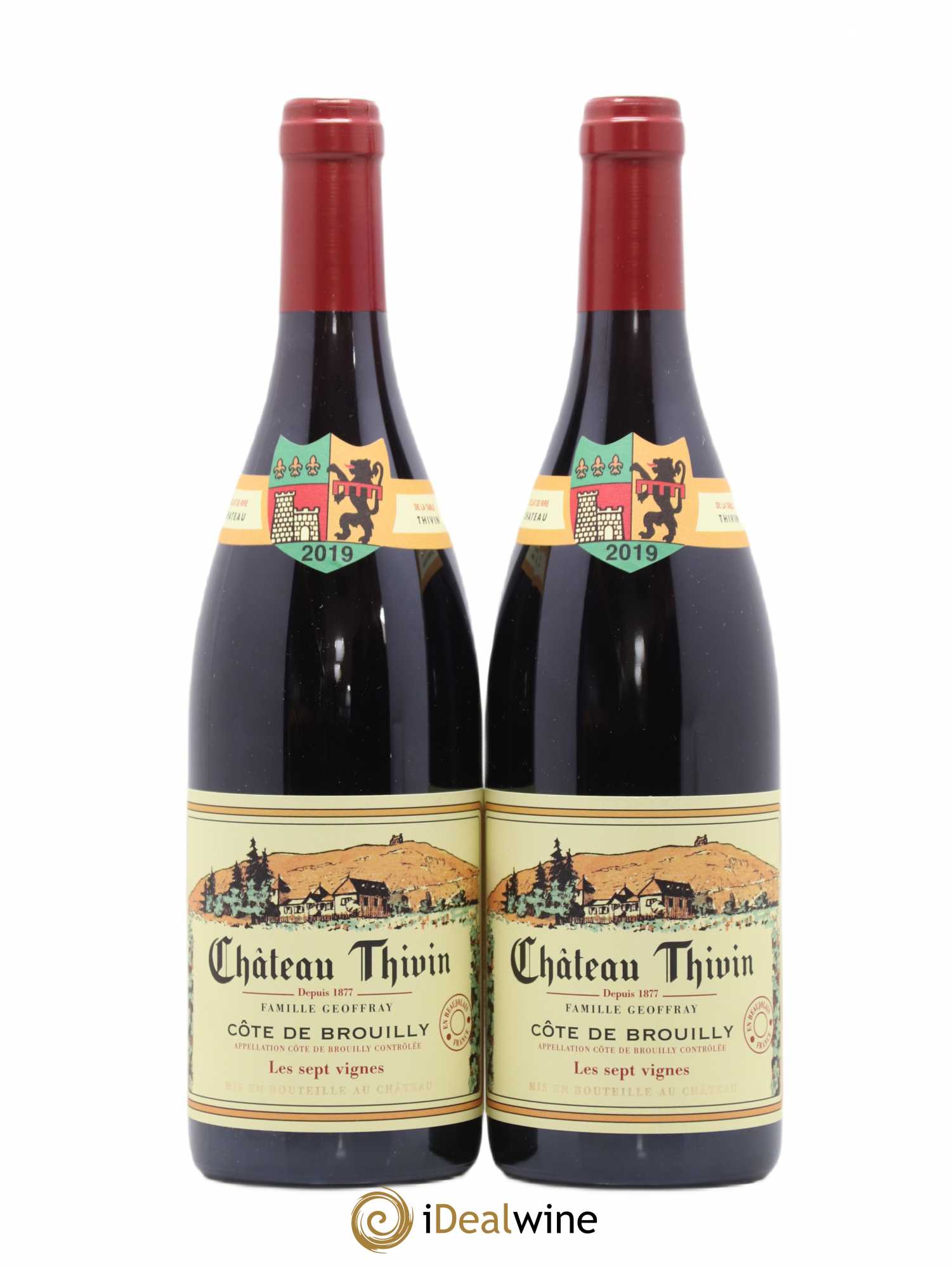 Côte de Brouilly Les 7 Vignes Château Thivin (sans prix de réserve) 2019 - Lot de 2 bouteilles - 0