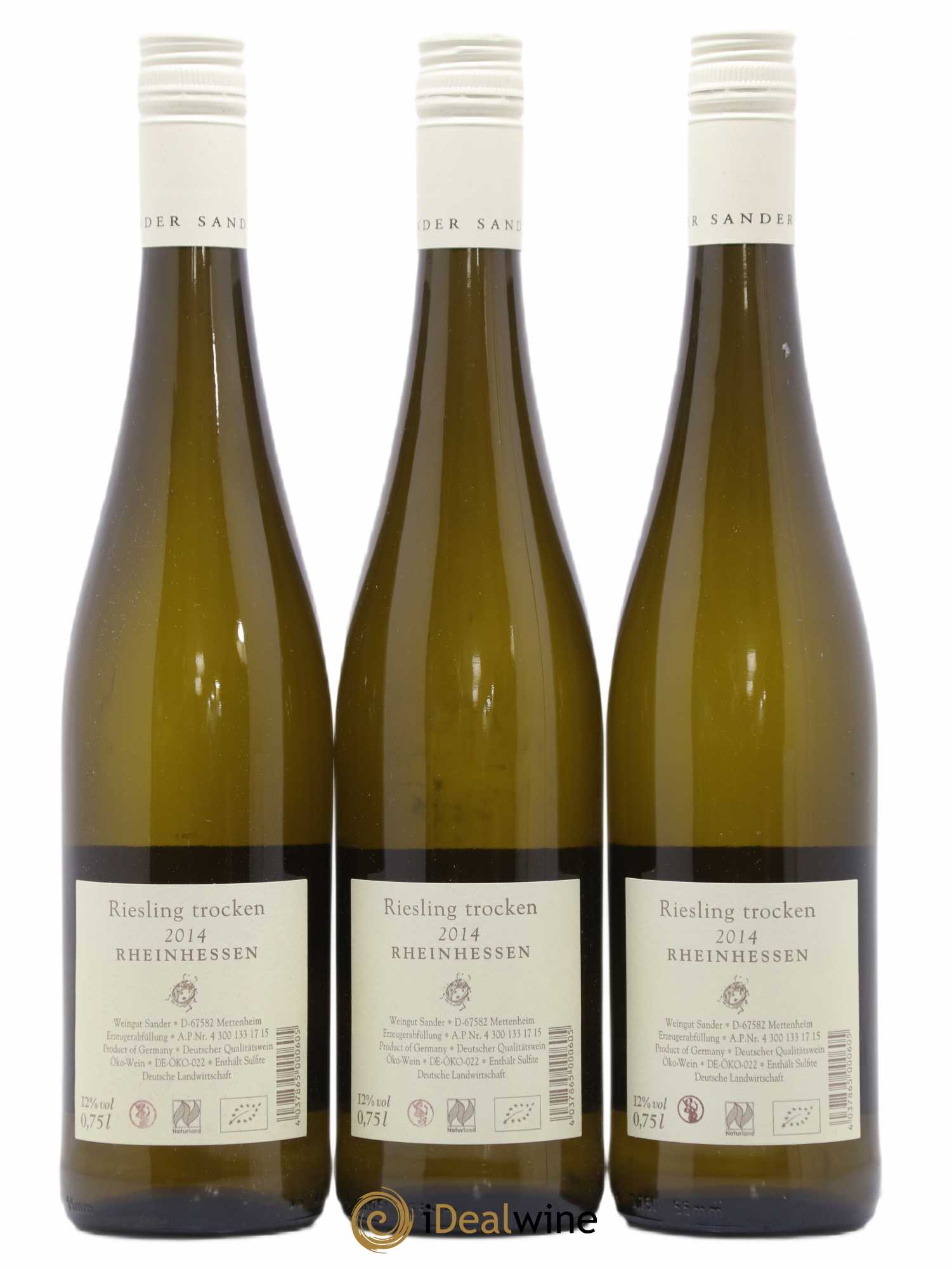 Riesling Trocken Sander (sans prix de réserve) 2014 - Posten von 3 Flaschen - 1