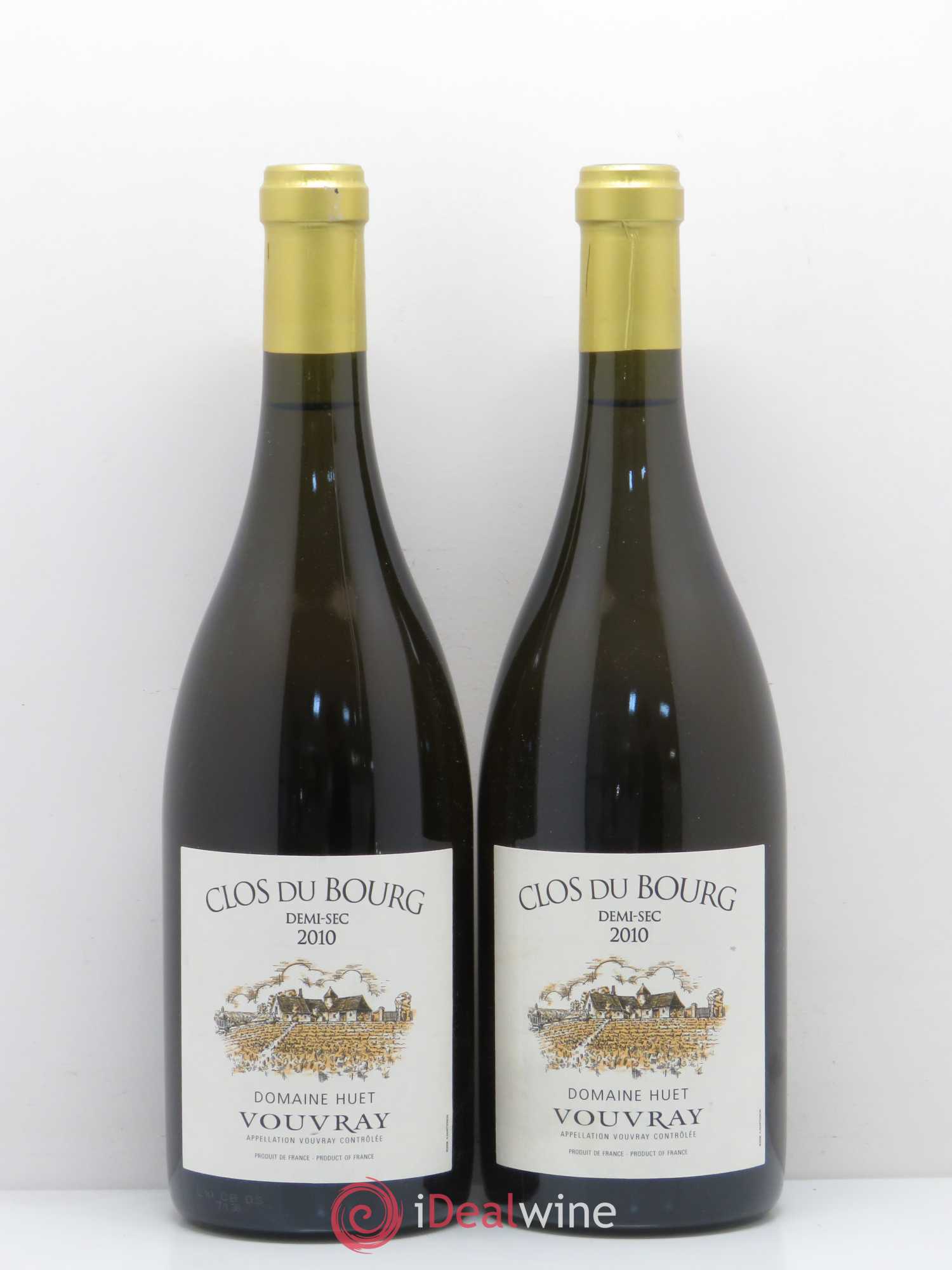 Vouvray Clos du Bourg Demi-Sec Domaine Huet 2010 - Lot de 2 bouteilles - 0