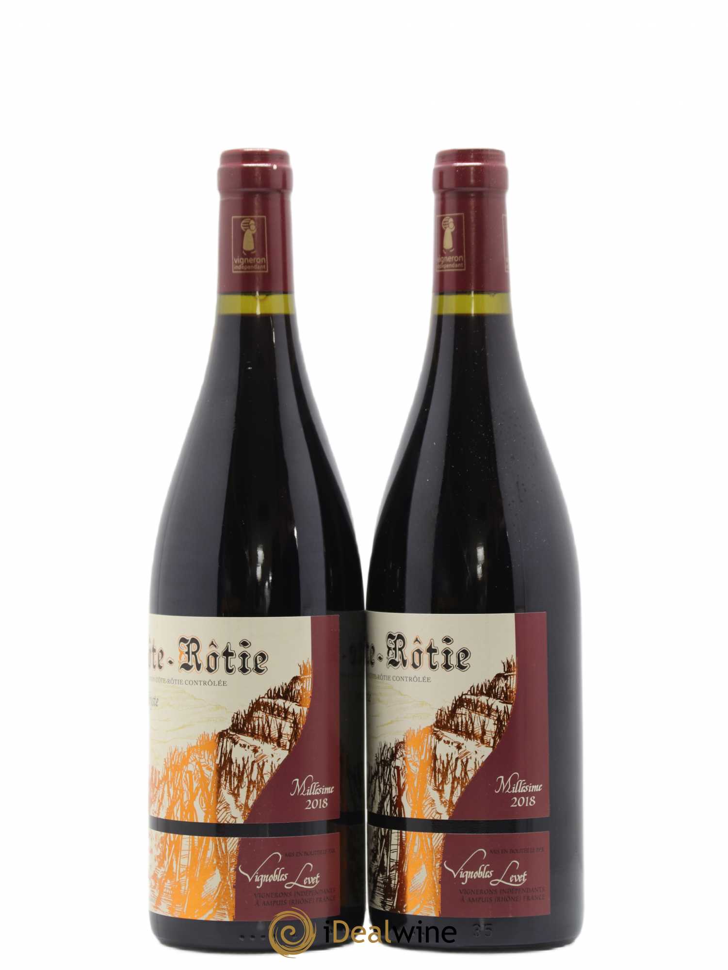 Côte-Rôtie Améthyste Vignobles Levet (sans prix de réserve) 2018 - Lot de 2 bouteilles - 1