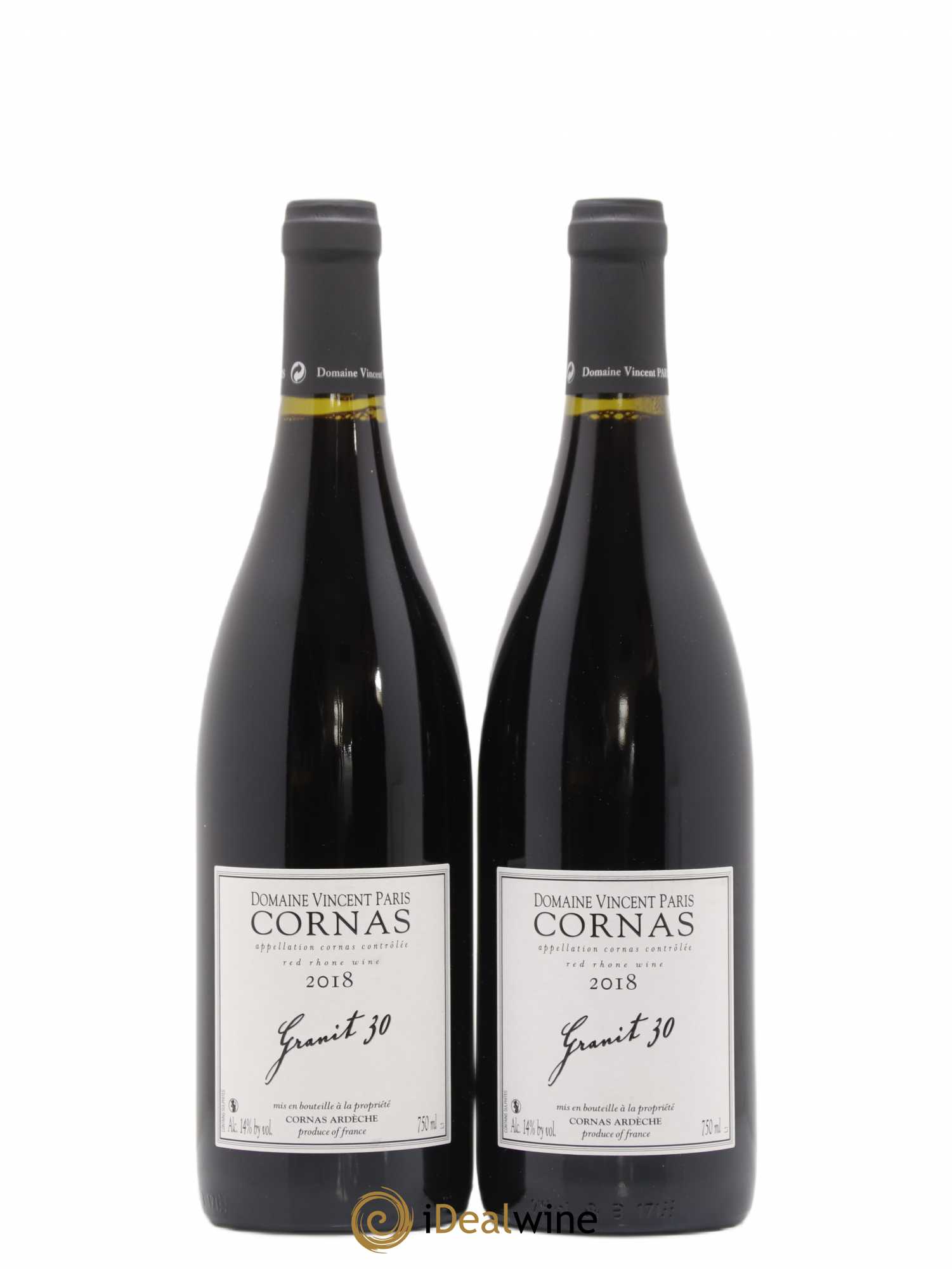 Cornas Granit 30 Vincent Paris (sans prix de réserve) 2018 - Lot de 2 bouteilles - 0