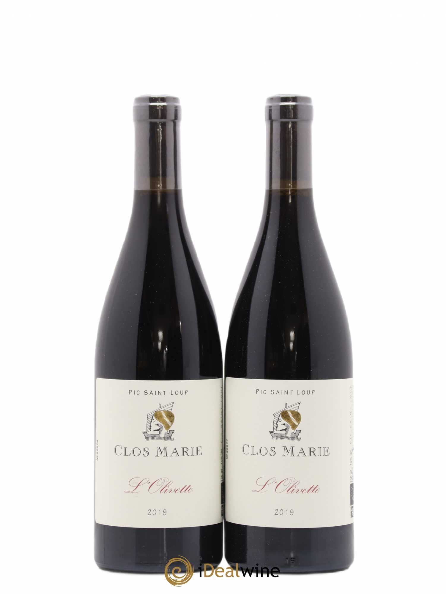 Pic Saint-Loup Clos Marie Olivette Christophe Peyrus et Françoise Julien (sans prix de réserve) 2019 - Lot de 2 bouteilles - 0