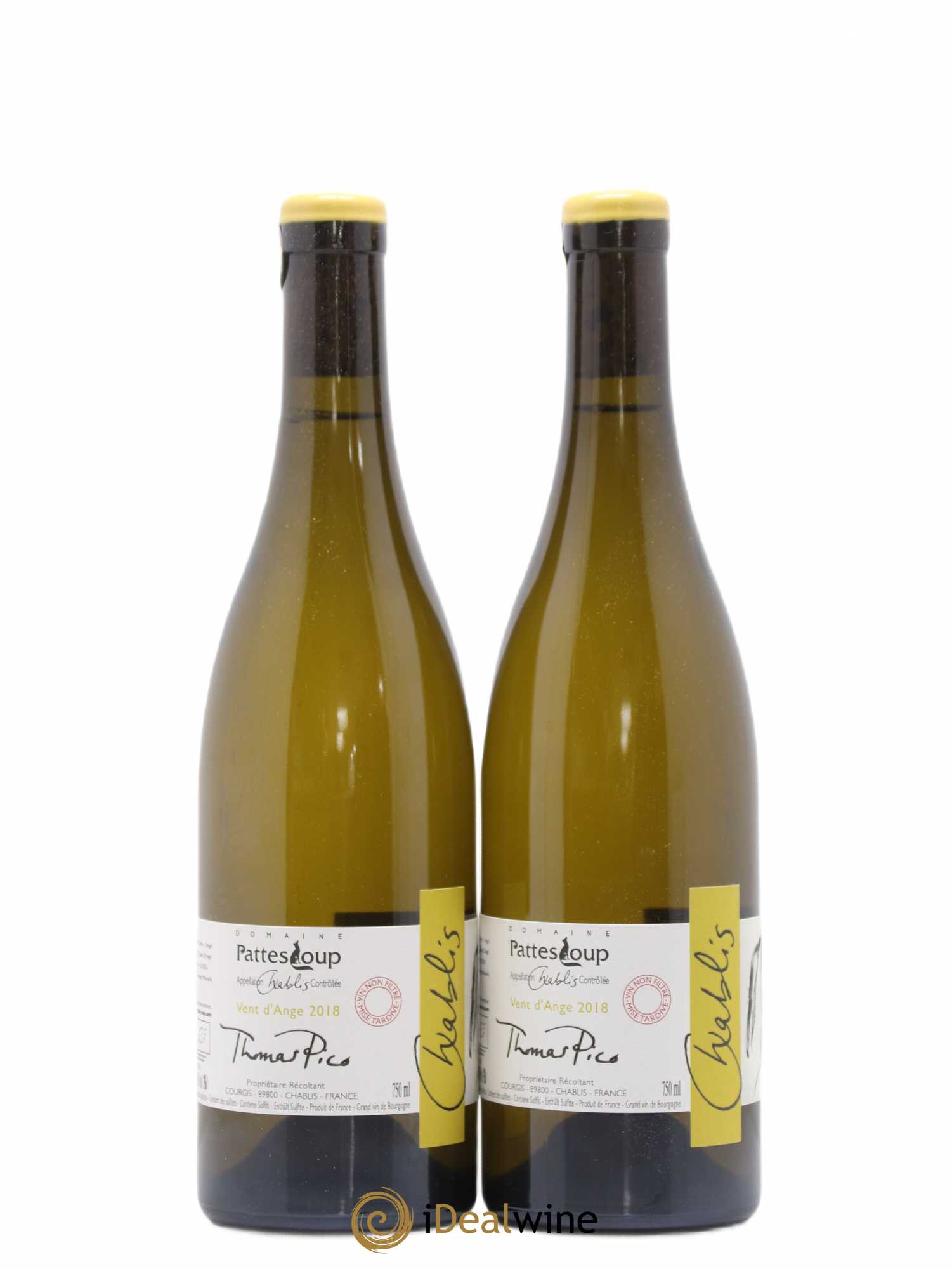 Chablis Vent d'Ange Pattes Loup (Domaine) 2018 - Posten von 2 Flaschen - 0