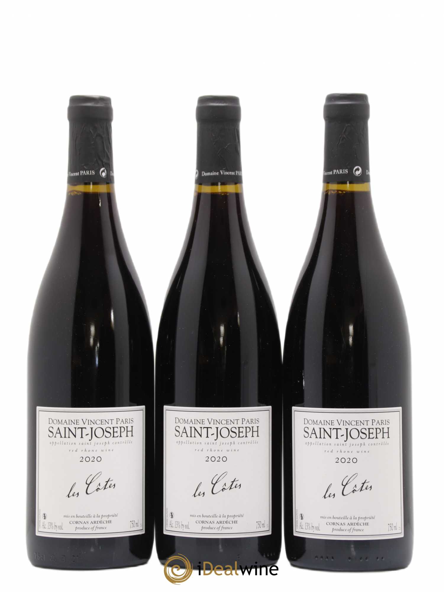 Saint-Joseph Les Côtes Vincent Paris (sans prix de réserve) 2020 - Posten von 3 Flaschen - 0