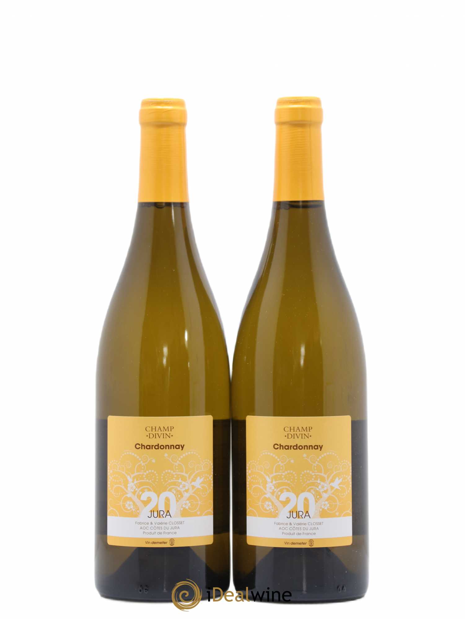 Côtes du Jura Chardonnay Champ Divin 2020 - Lot de 2 bouteilles - 0
