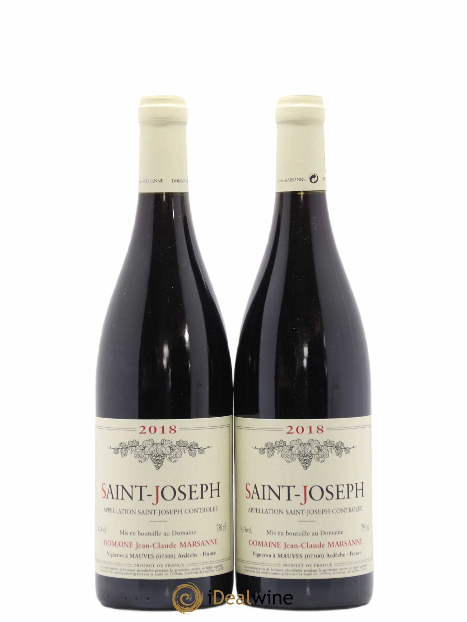 Saint-Joseph Jean-Claude Marsanne (Domaine) (sans prix de réserve) 2018 - Lot de 2 bouteilles - 0