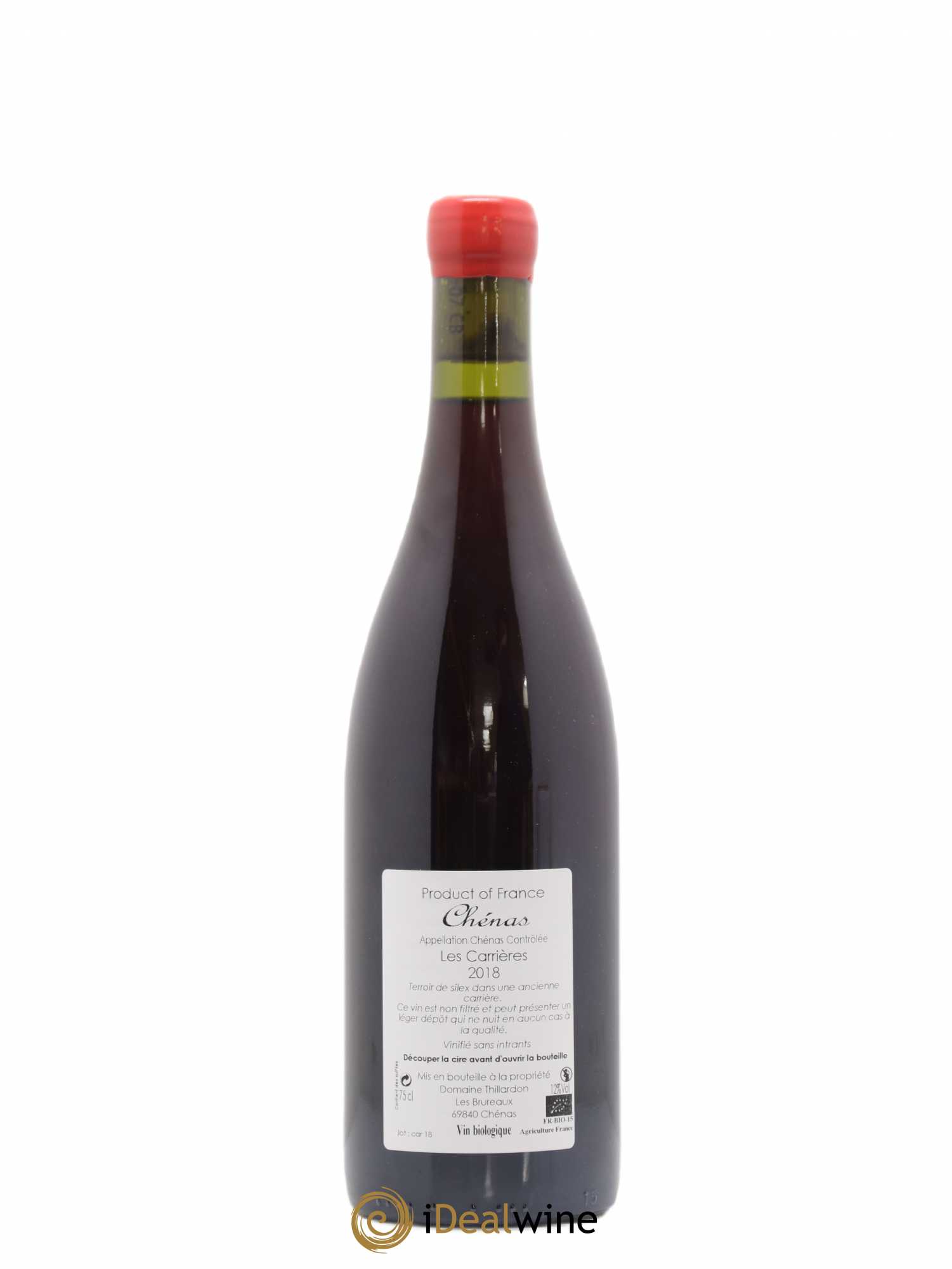 Chénas Les Carrières Domaine Thillardon 2018 - Lot de 1 bouteille - 1