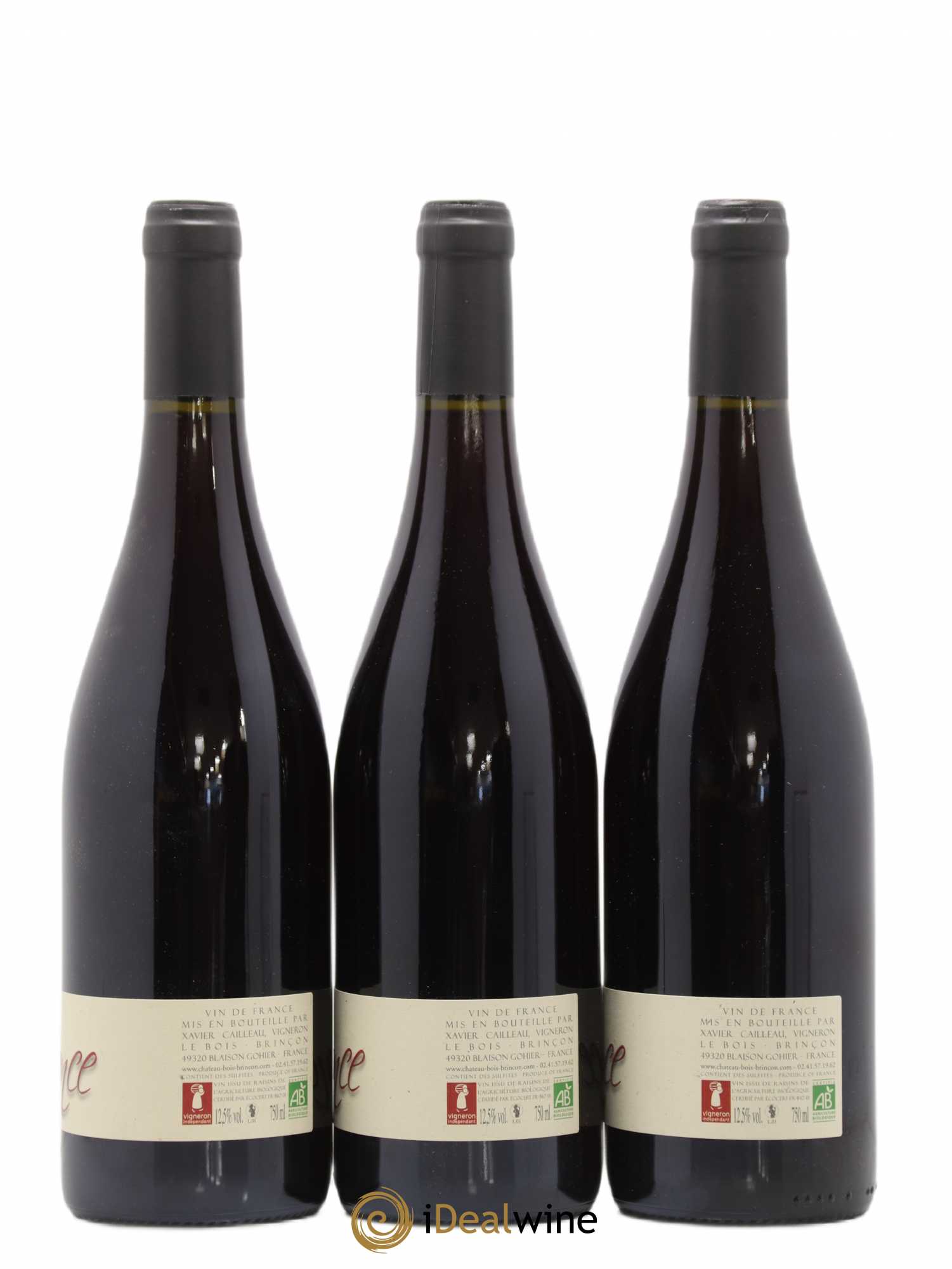 Vin de France Pineau d'Aunis Garance Château de Bois Brinçon (sans prix de réserve) - Posten von 3 Flaschen - 1