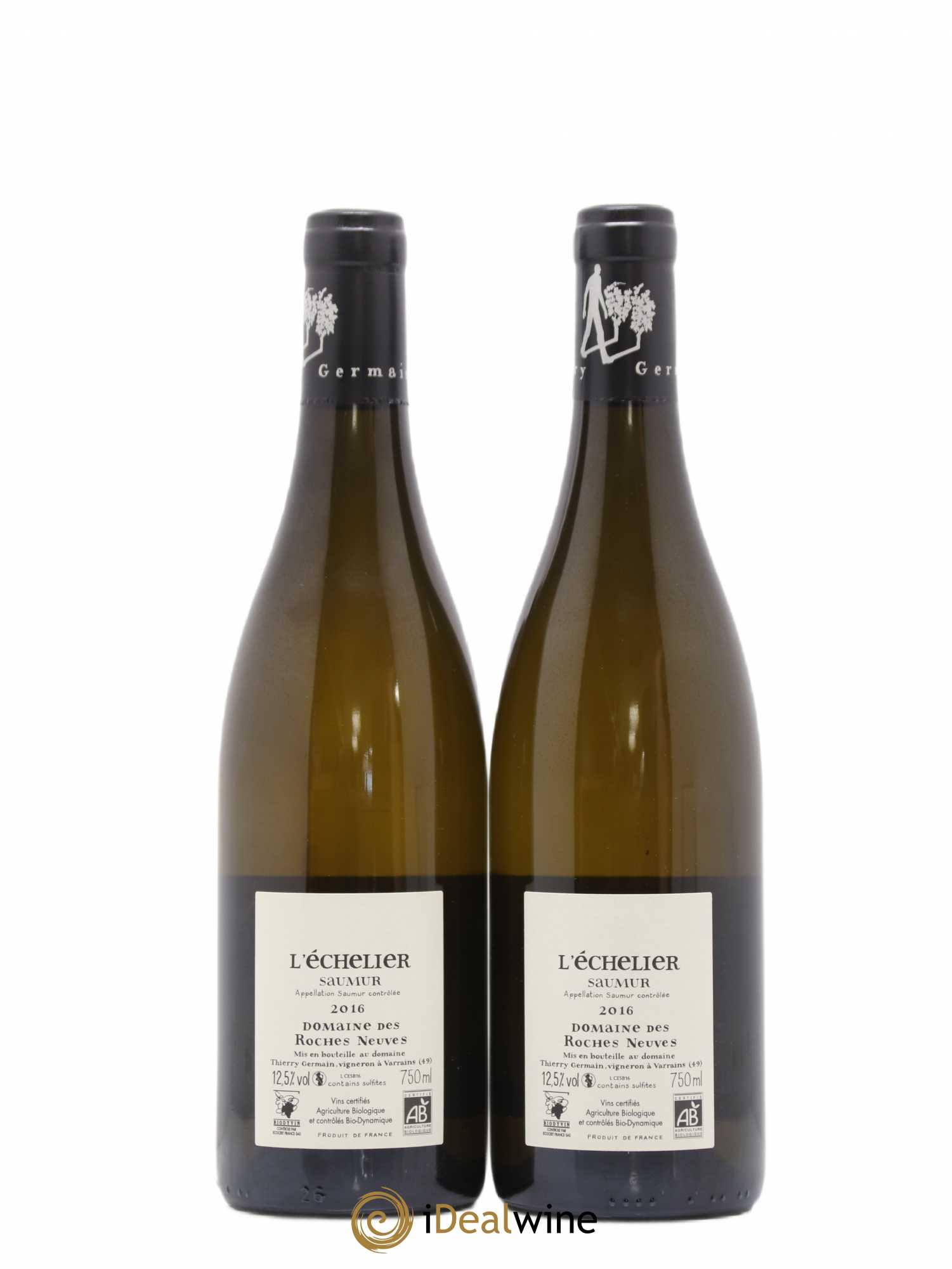 Saumur l'Echelier Domaine des Roches Neuves - Thierry Germain  (sans prix de réserve) 2016 - Lot de 2 bouteilles - 1