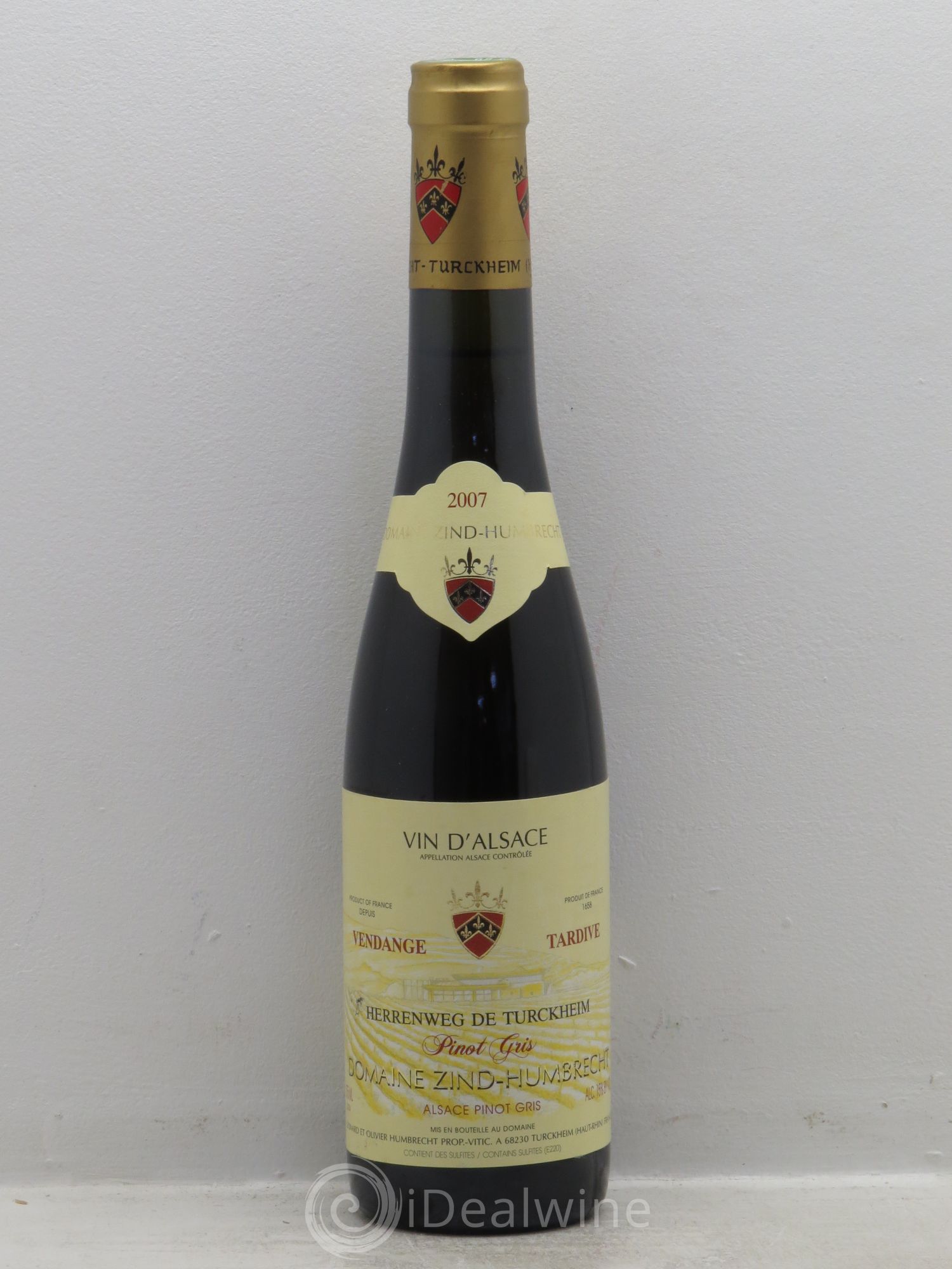 Alsace Gewurztraminer Vendanges Tardives Herrenweg de Turckheim Vieilles vignes Zind-Humbrecht (Domaine) 2007 - Lot de 1 demi bouteille - 0