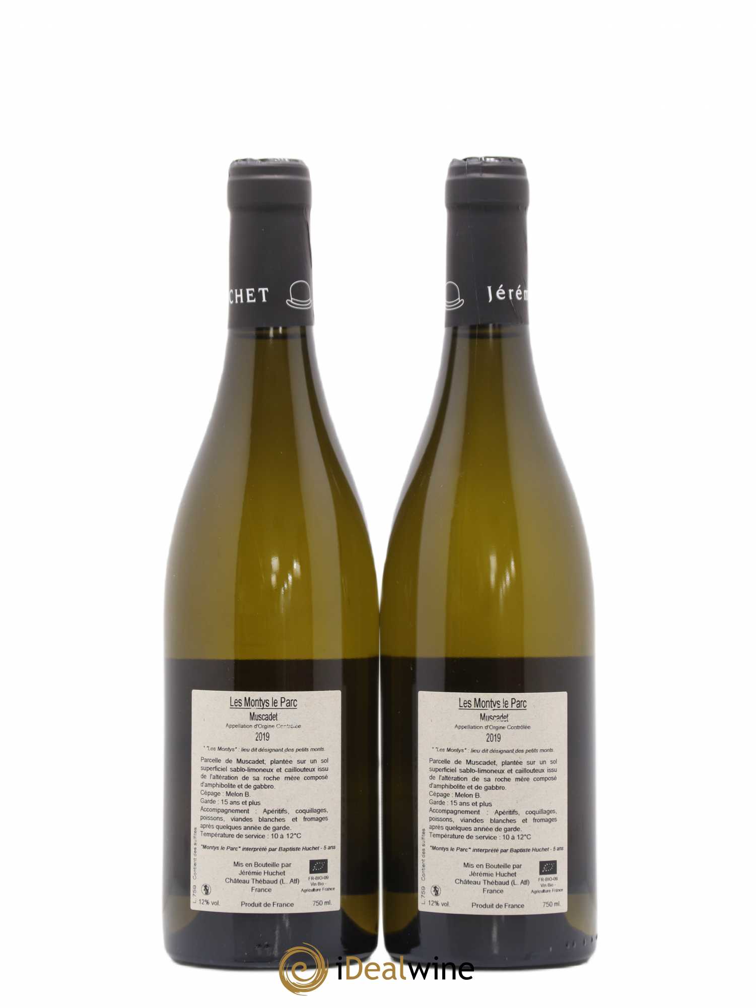 Muscadet Le Montys Le Parc Domaine de la Chauvinière Jérémie Huchet 2019 - Posten von 2 Flaschen - 1