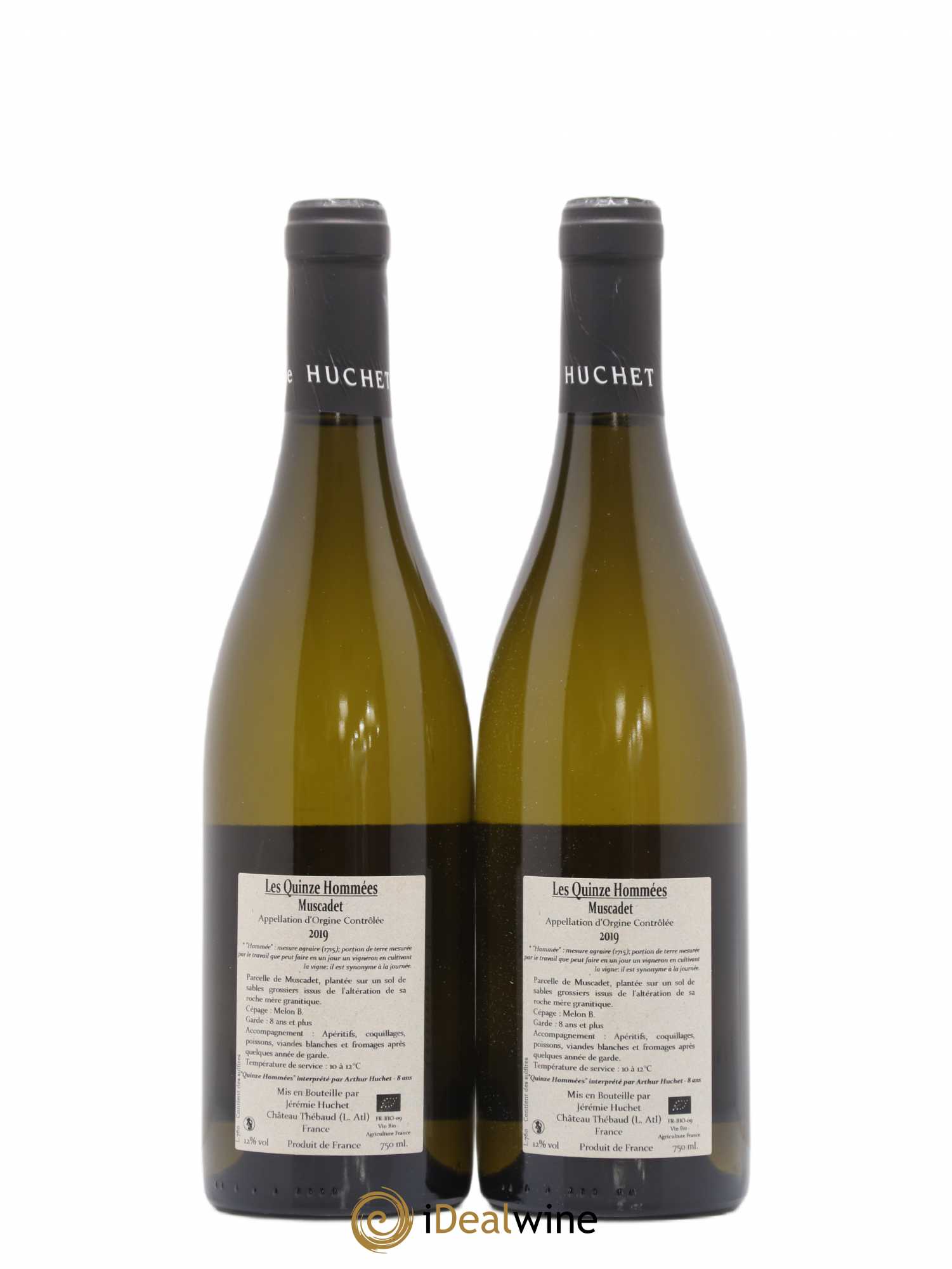 Muscadet Les Quinze Hommées Domaine de la Chauvinière Jérémie Huchet 2019 - Lot de 2 bouteilles - 1