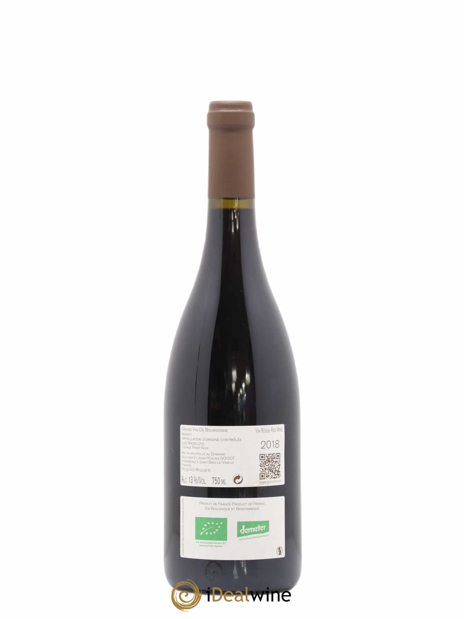 Irancy Les Mazelots Goisot (sans prix de réserve) 2018 - Posten von 1 Flasche - 1