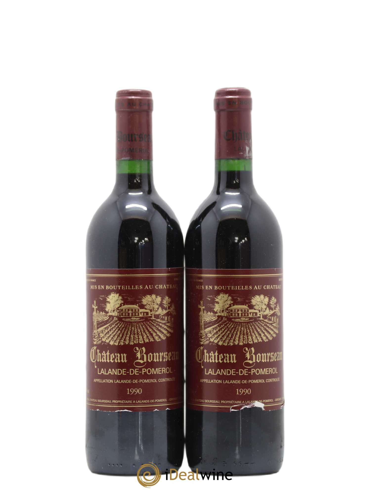Lalande-de-Pomerol Château Bourseau (sans prix de réserve) 1990 - Posten von 2 Flaschen - 0