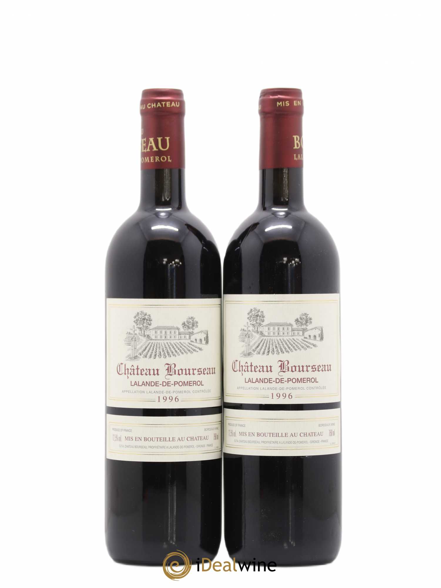 Lalande-de-Pomerol Château Bourseau 1996 - Lot de 2 bouteilles - 0
