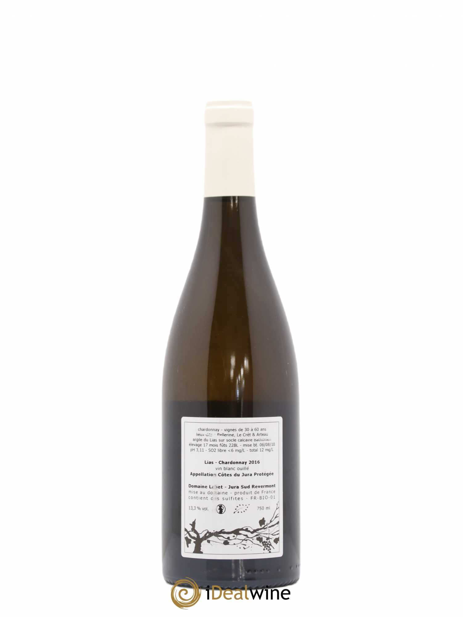 Côtes du Jura Chardonnay Lias Romain - Julien - Charline Labet 2016 - Lot de 1 bouteille - 1
