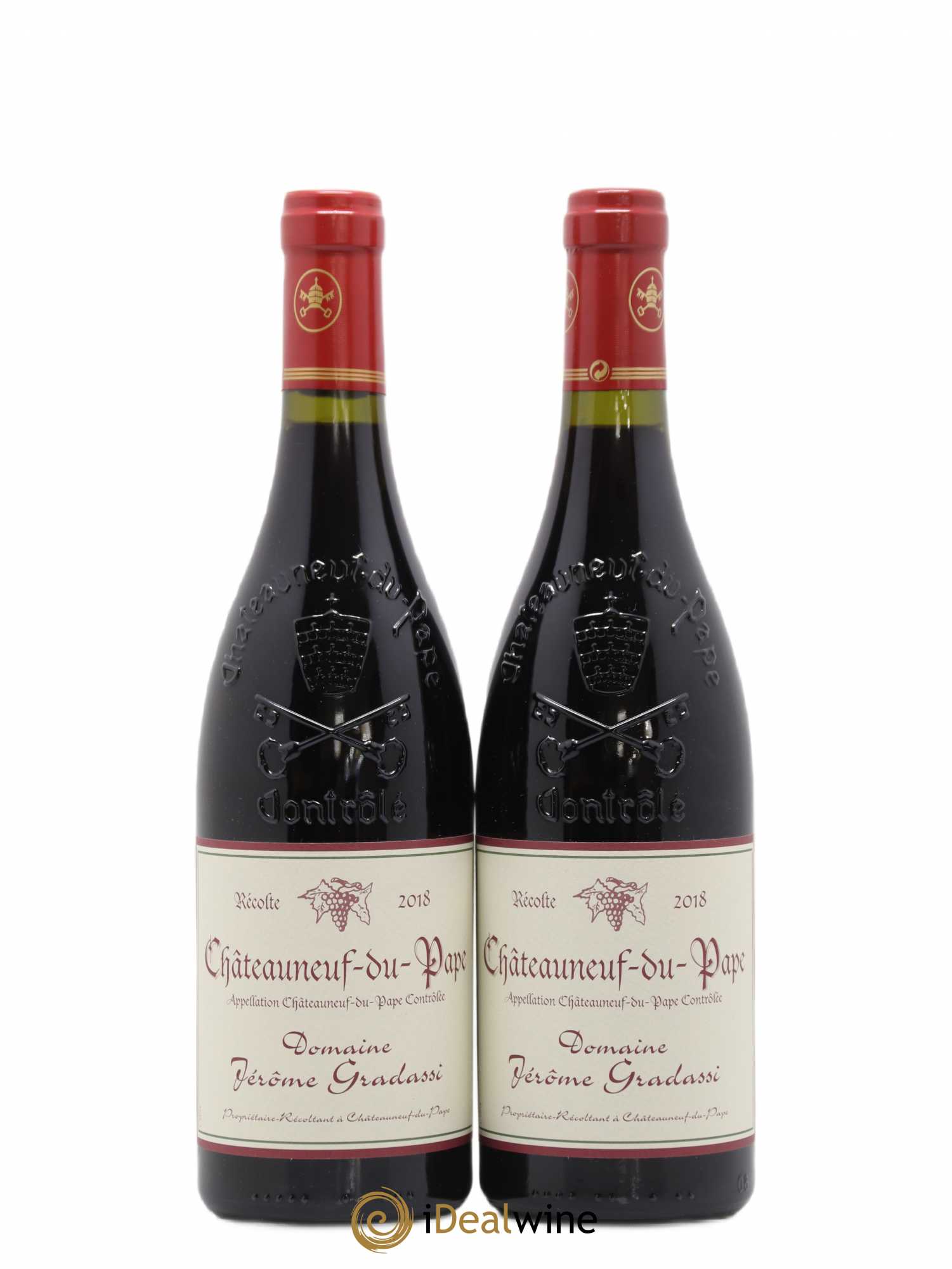 Châteauneuf-du-Pape Jerôme Gradassi 2018 - Lot de 2 bouteilles - 0