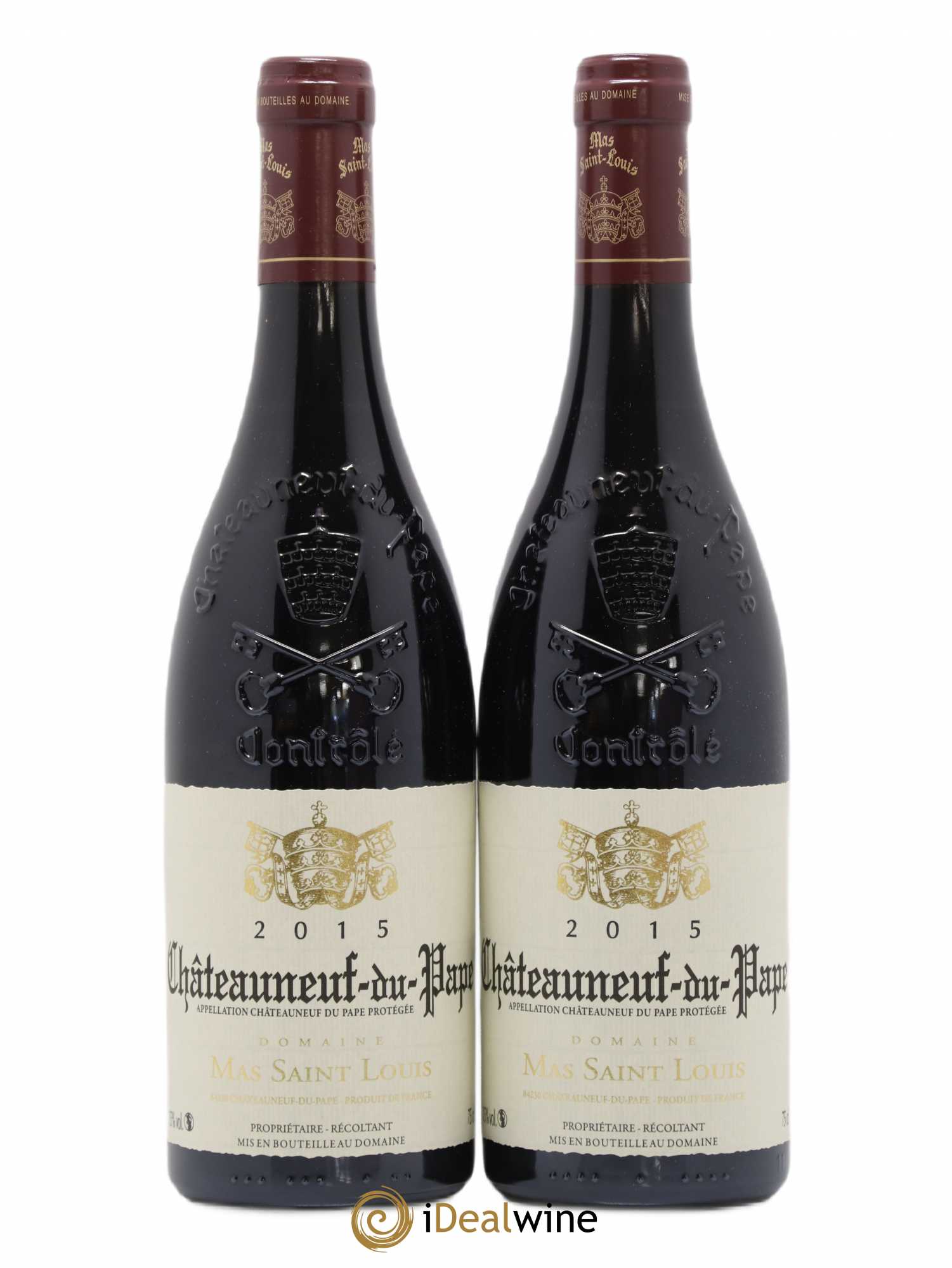 Châteauneuf-du-Pape Mas Saint Louis 2015 - Lot de 2 bouteilles - 0