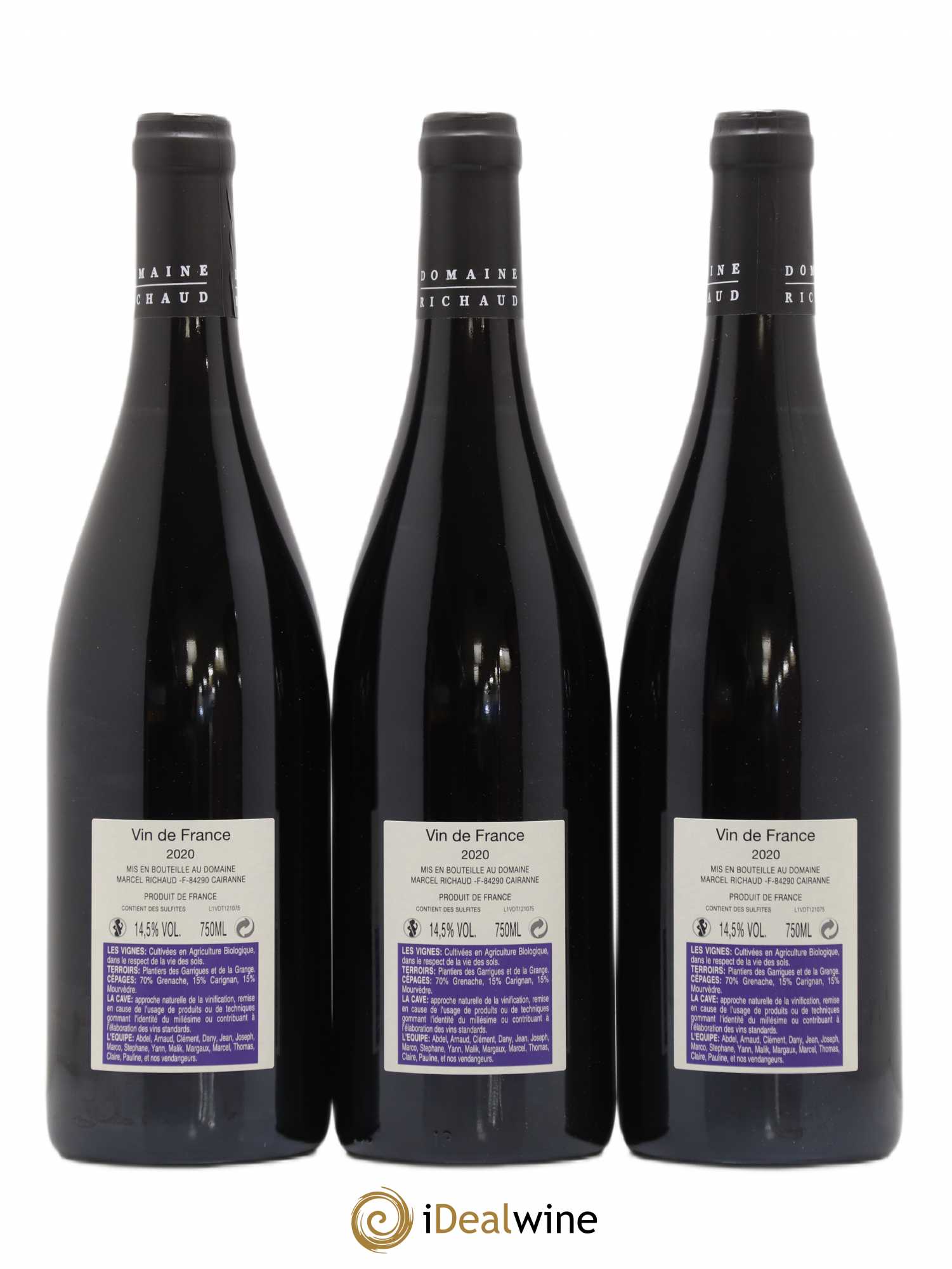 Vin de France A la source Marcel Richaud (sans prix de réserve) 2020 - Lot de 3 bouteilles - 1