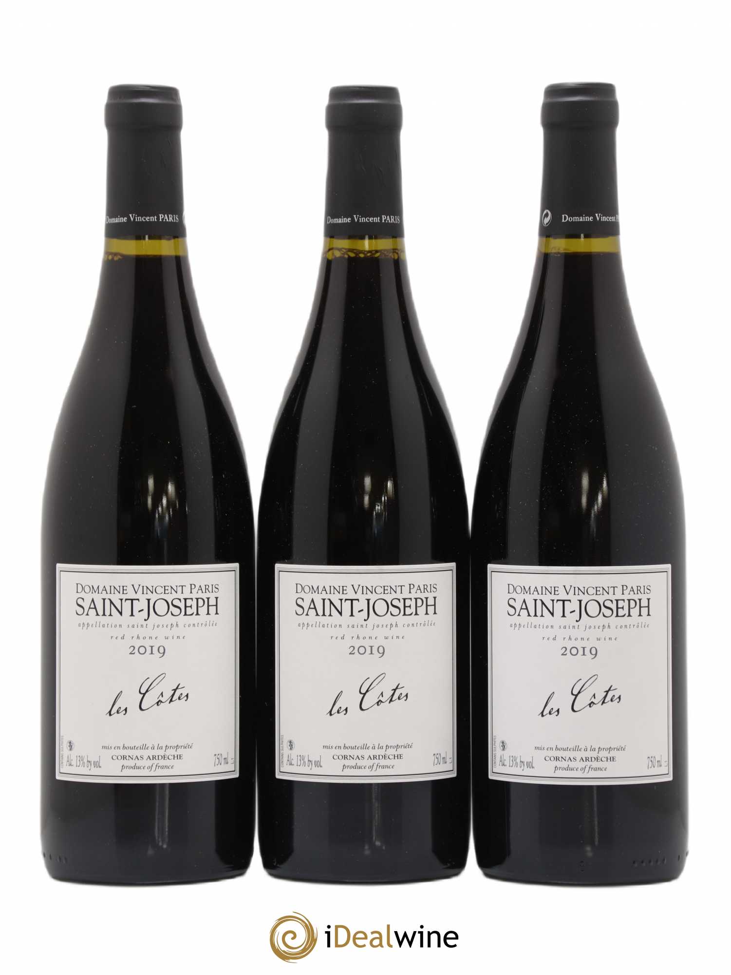 Saint-Joseph Les Côtes Vincent Paris (sans prix de réserve) 2019 - Posten von 3 Flaschen - 0