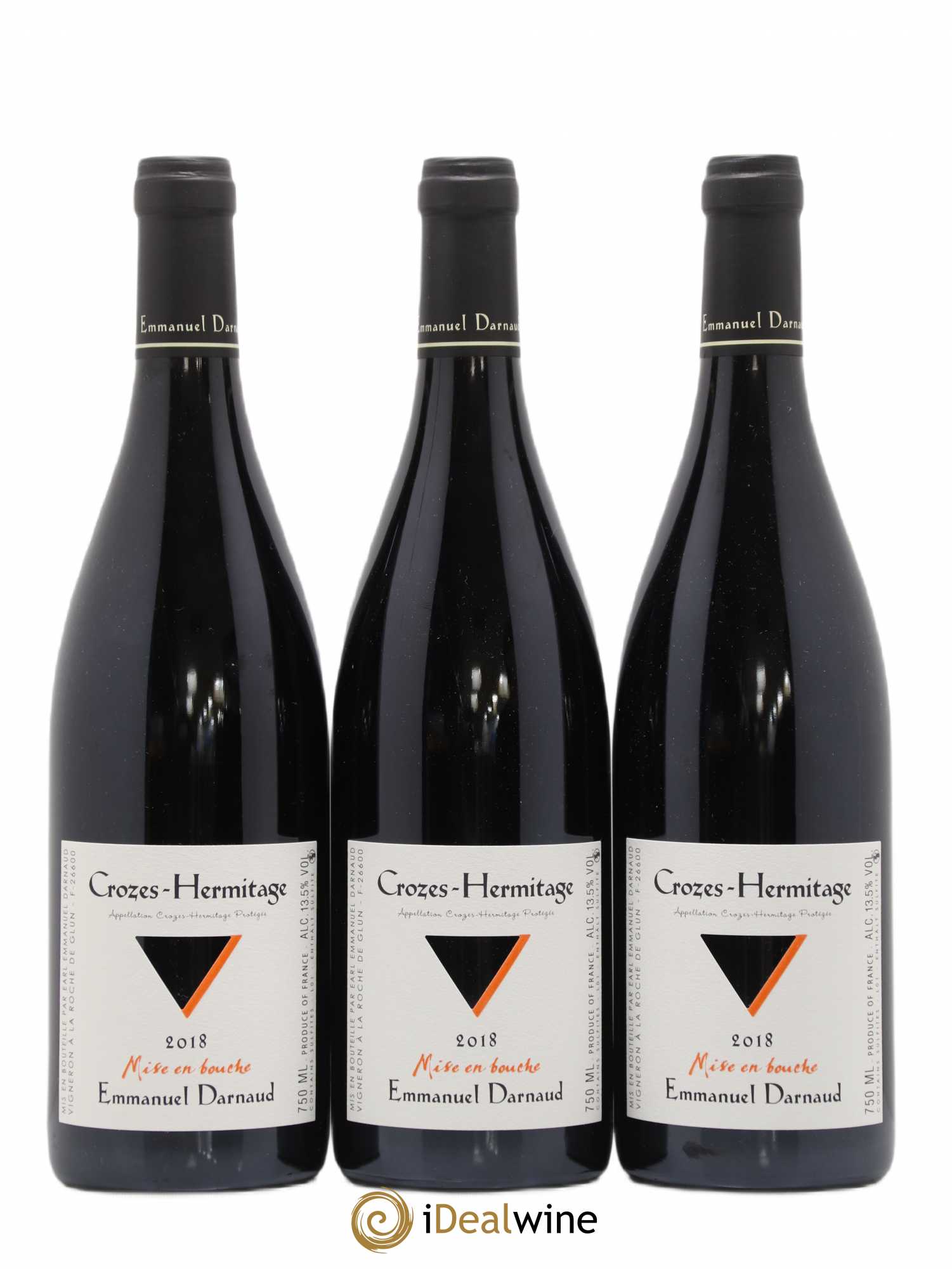 Crozes-Hermitage Mise En Bouche Emmanuel Darnaud 2018 - Posten von 3 Flaschen - 0