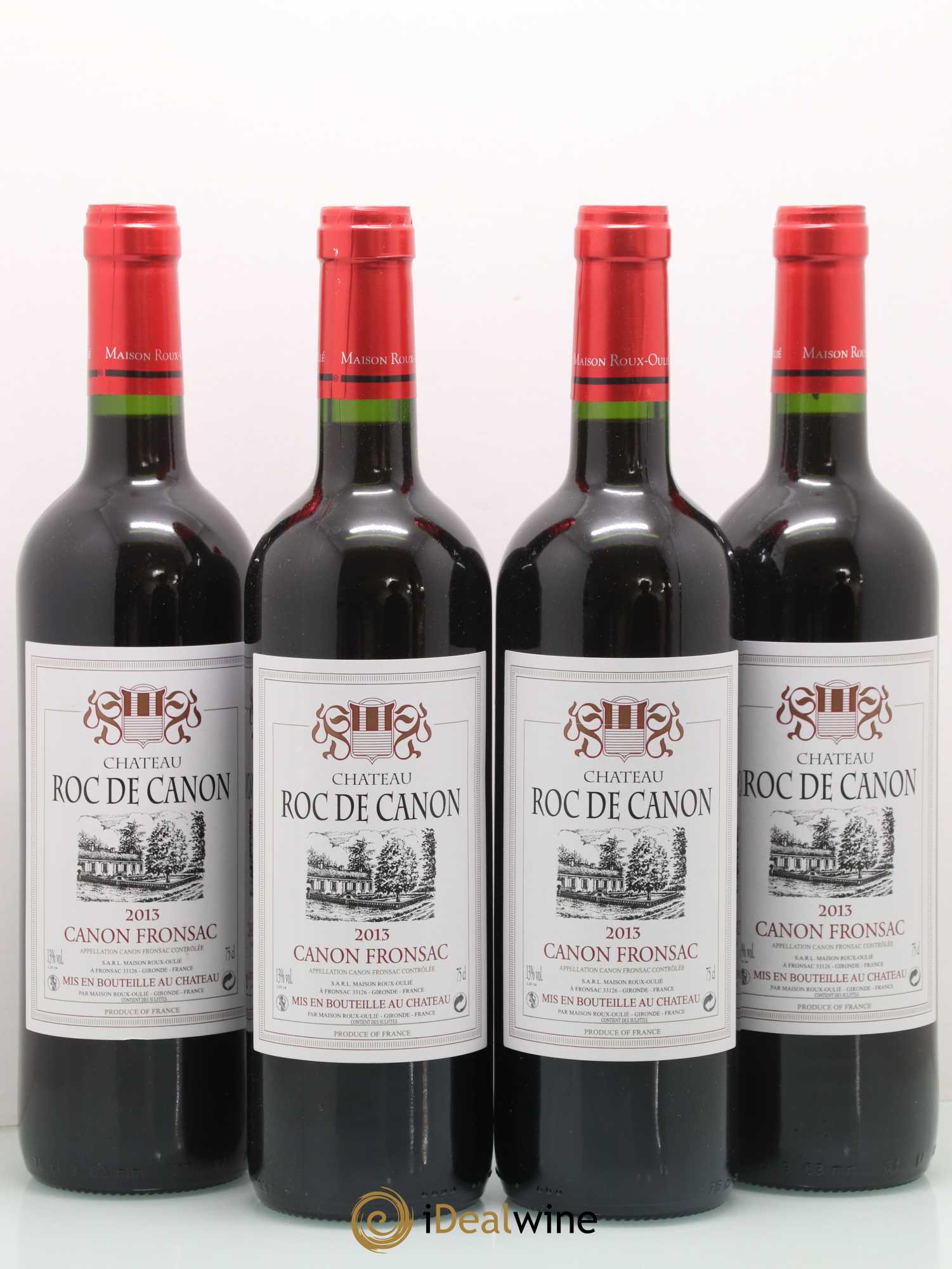 Canon-Fronsac Château Roc De Canon (sans prix de réserve) 2013 - Lot de 4 bouteilles - 0