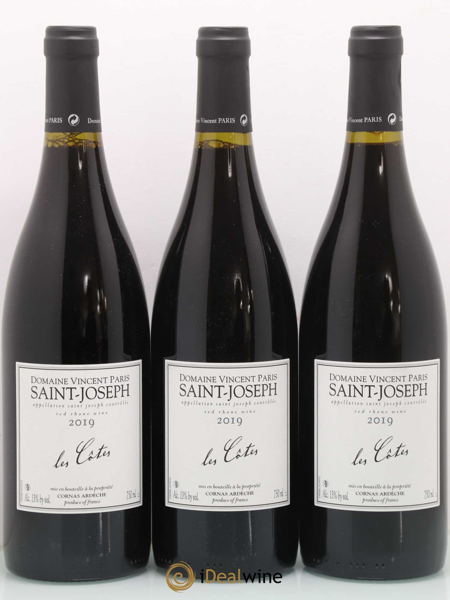 Saint-Joseph Les Côtes Vincent Paris (sans prix de réserve) 2019 - Posten von 3 Flaschen - 0