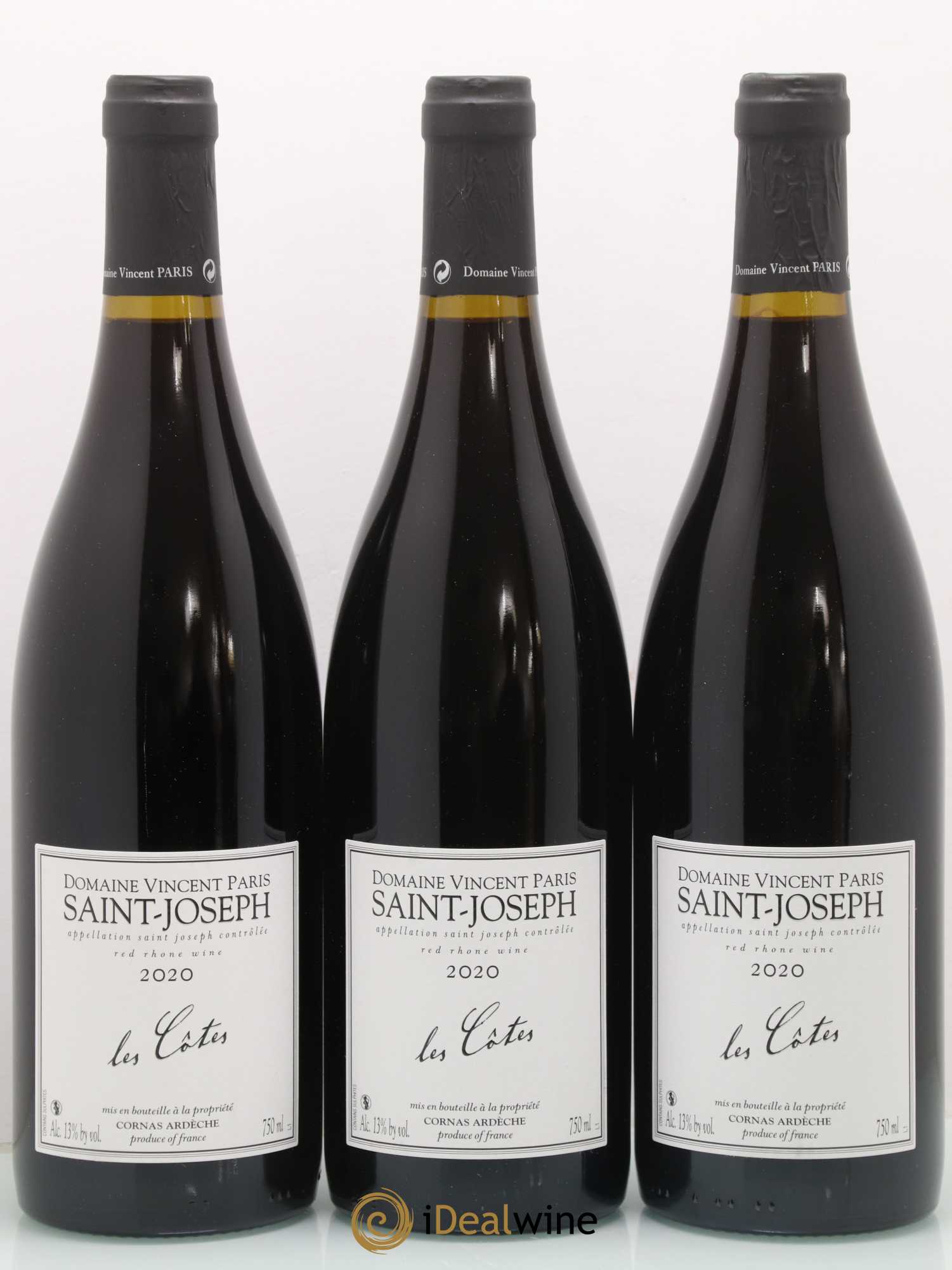 Saint-Joseph Les Côtes Vincent Paris (sans prix de réserve) 2020 - Posten von 3 Flaschen - 0