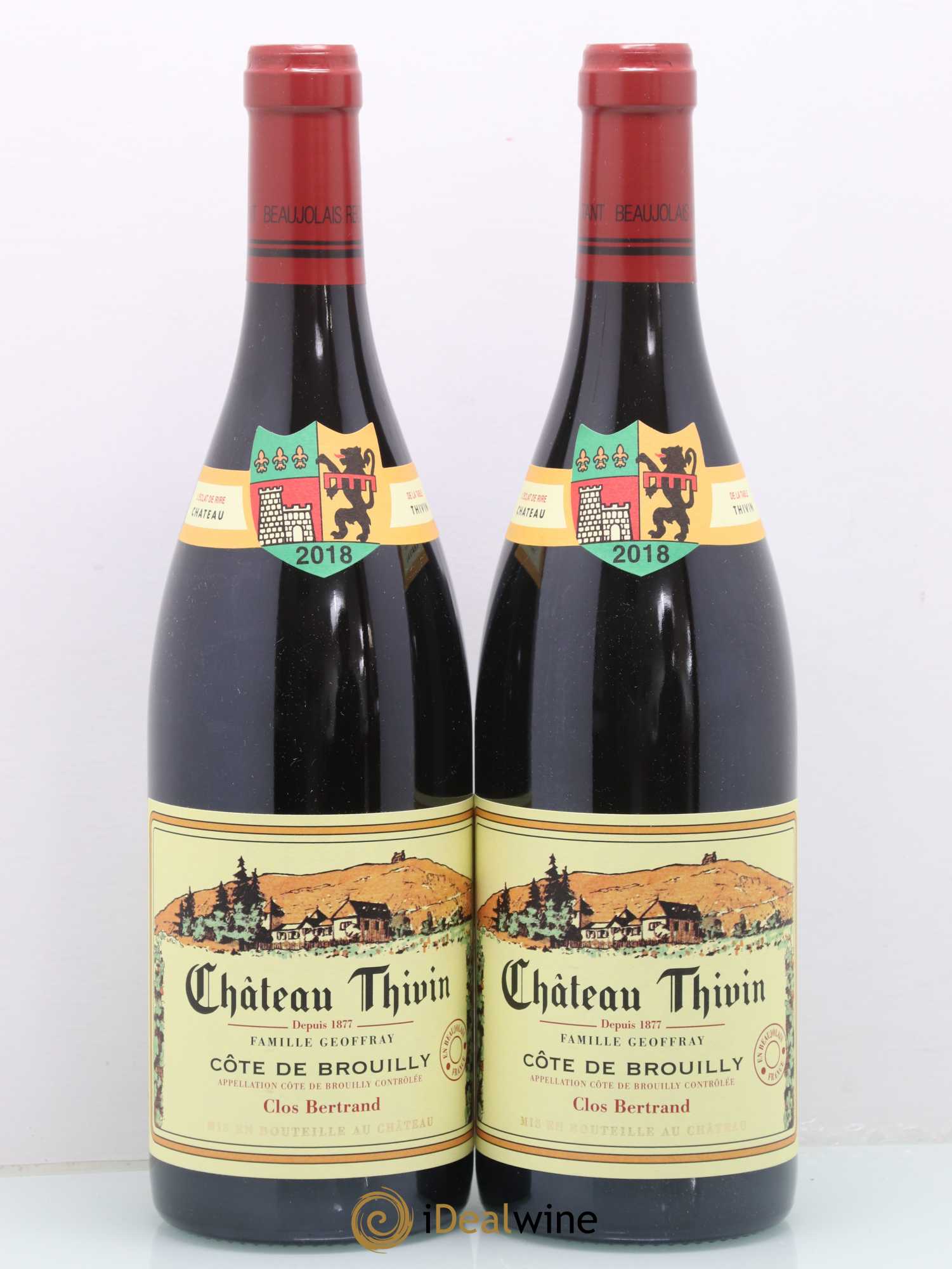 Côte de Brouilly Clos Bertrand Château Thivin 2018 - Lot de 2 bouteilles - 0