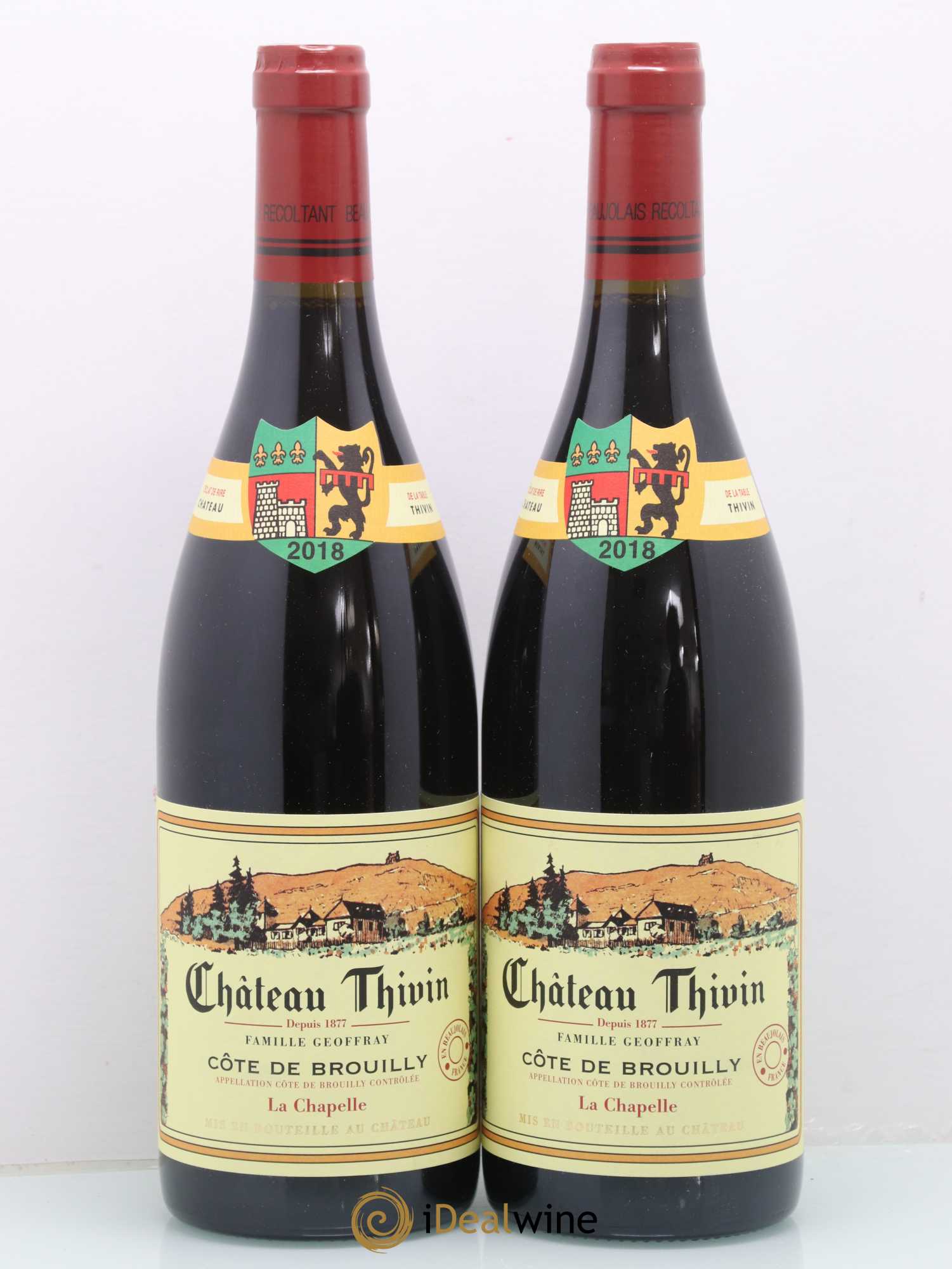 Côte de Brouilly Cuvée La Chapelle Château Thivin 2018 - Lot de 2 bouteilles - 0