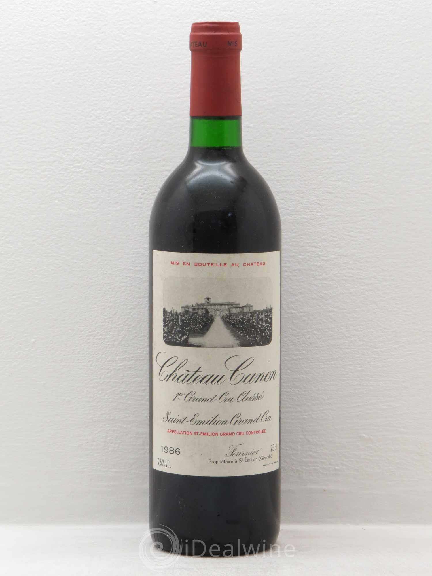 Château Canon 1er Grand Cru Classé B 1986 - Lot de 1 bouteille - 0
