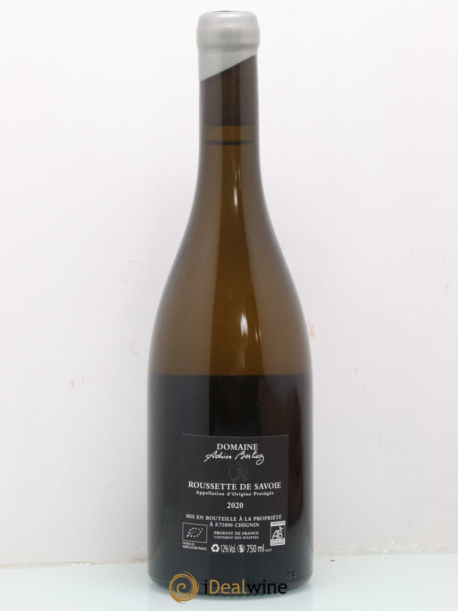 Vin de Savoie Roussette Zulime Adrien Berlioz 2020 - Lot de 1 bouteille - 1