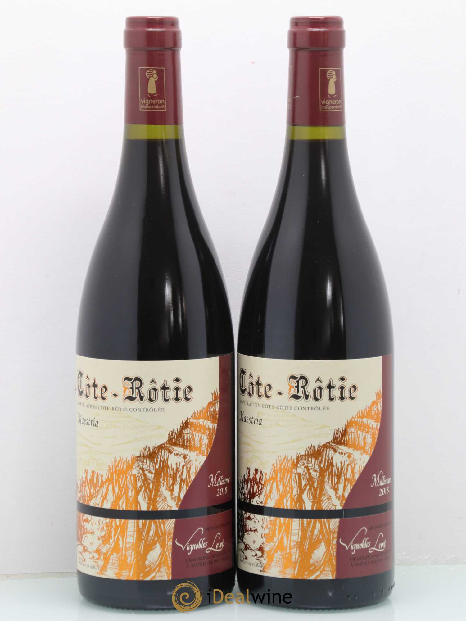 Côte-Rôtie Maestria Vignobles Levet 2018 - Lot de 2 bouteilles - 0