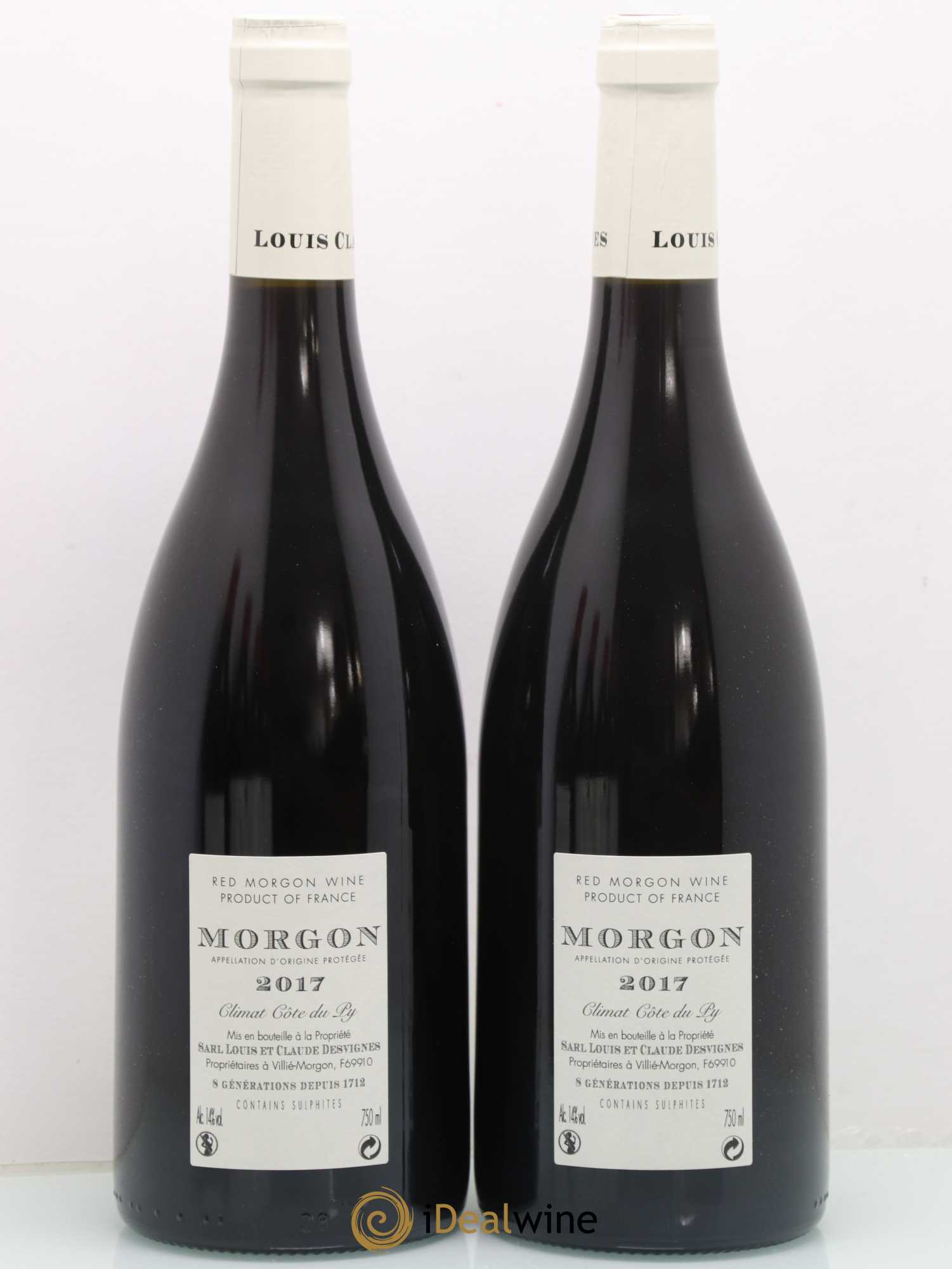 Morgon Côte de Py Javernières Louis-Claude Desvignes 2017 - Lot de 2 bouteilles - 1
