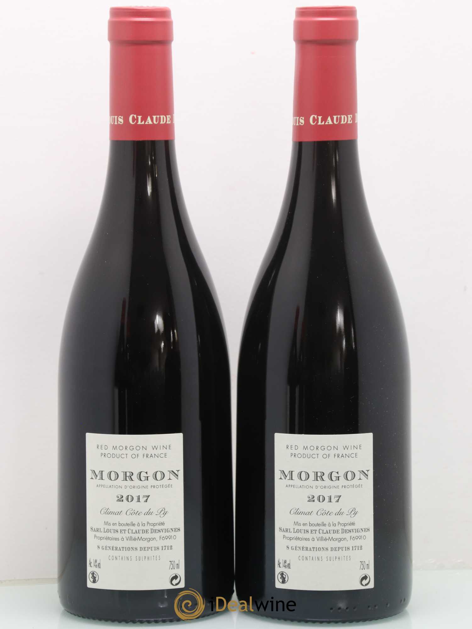 Morgon Côte du Py Louis-Claude Desvignes 2017 - Lot de 2 bouteilles - 1