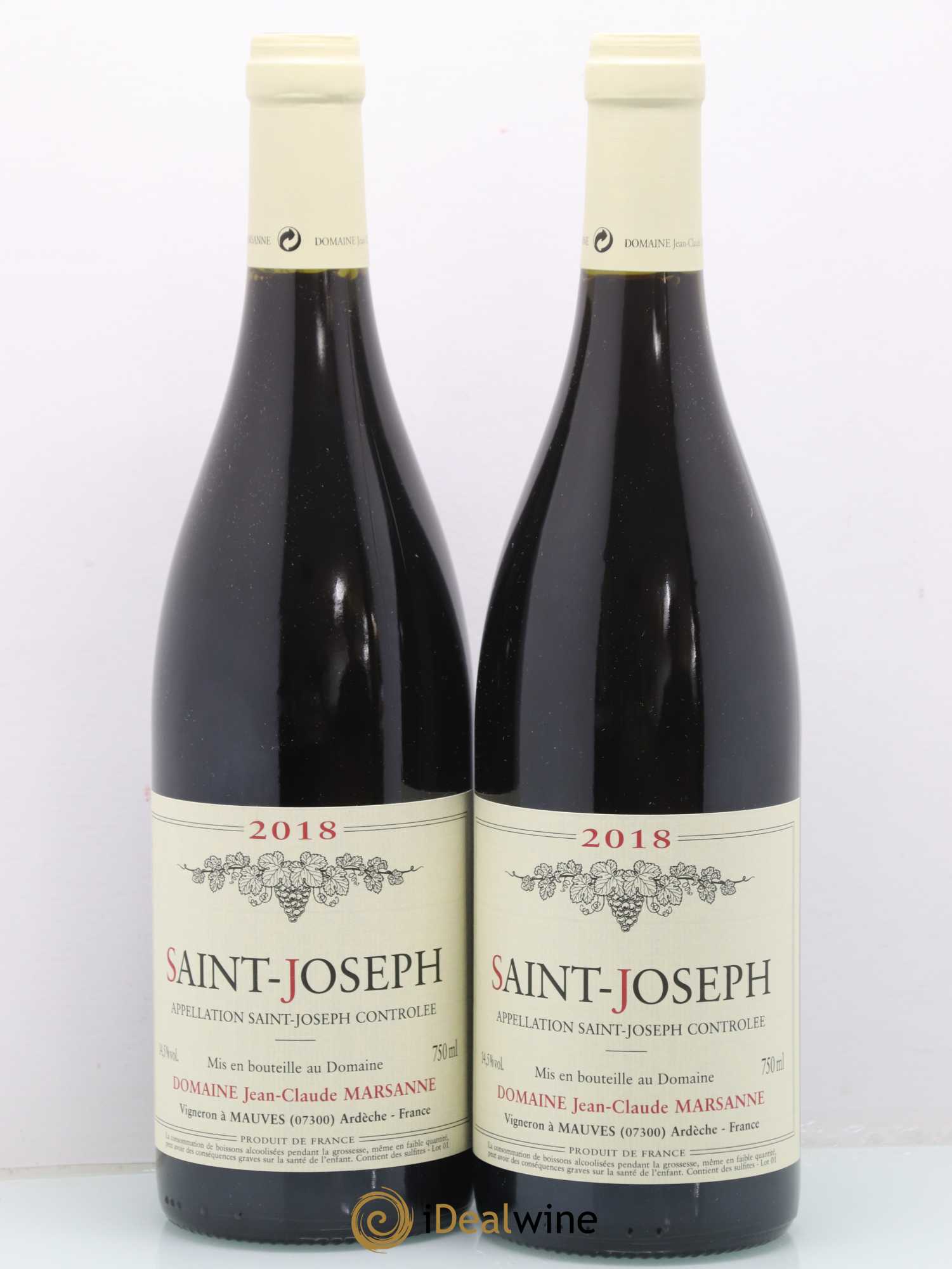 Saint-Joseph Jean-Claude Marsanne (Domaine) (sans prix de réserve) 2018 - Lot de 2 bouteilles - 0
