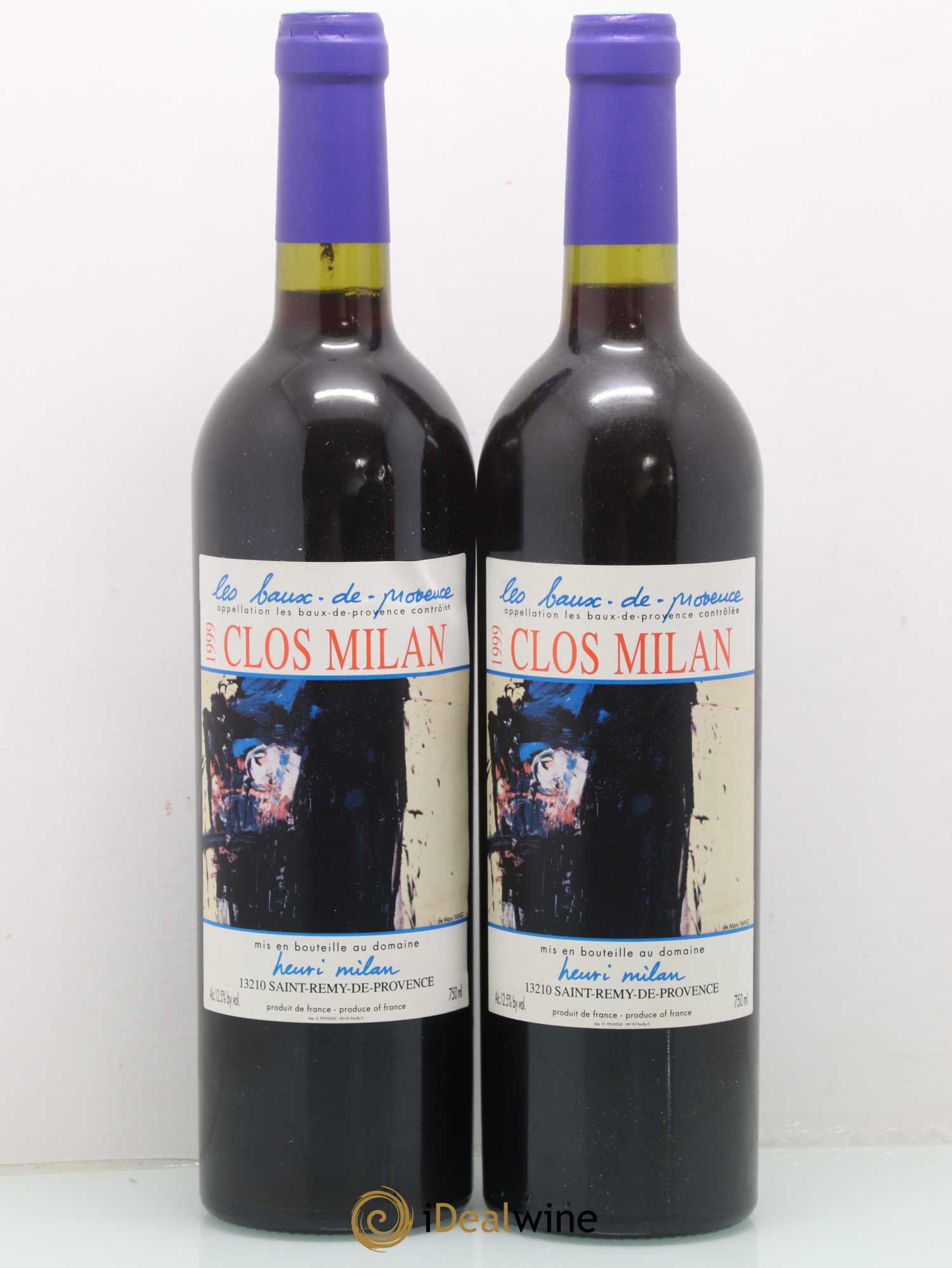 Baux de Provence Clos Milan Henri Milan 1999 - Lot de 2 bouteilles - 0