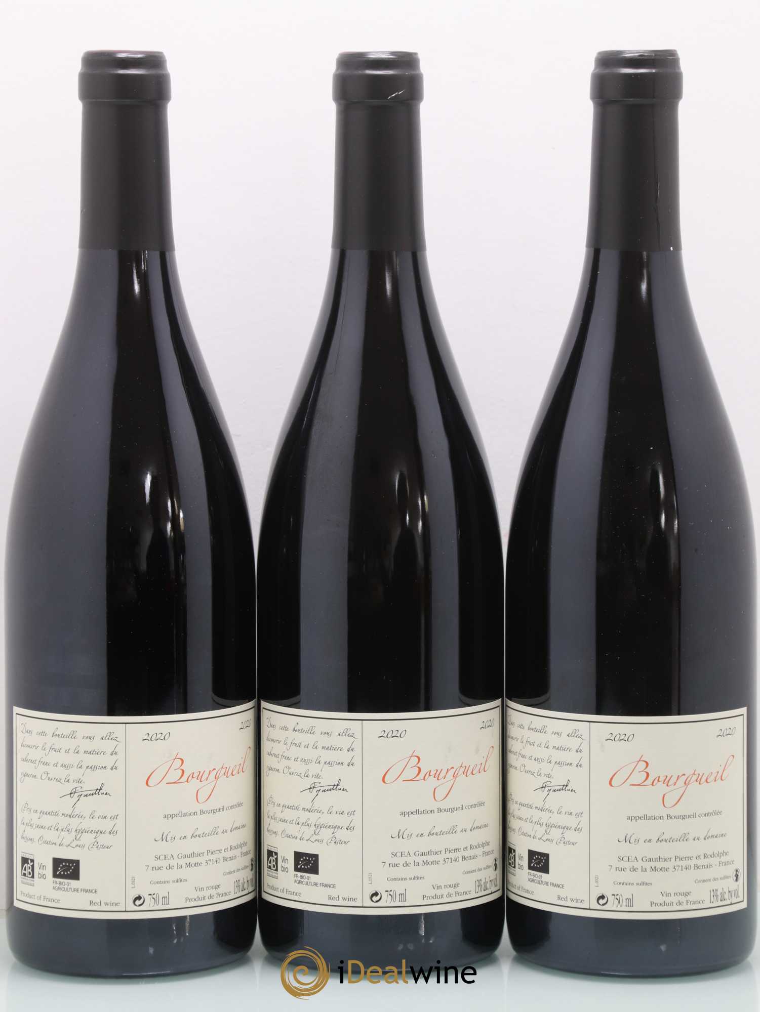 Bourgueil Jour de Soif Domaine du Bel Air (sans prix de réserve) 2020 - Lot de 3 bouteilles - 1
